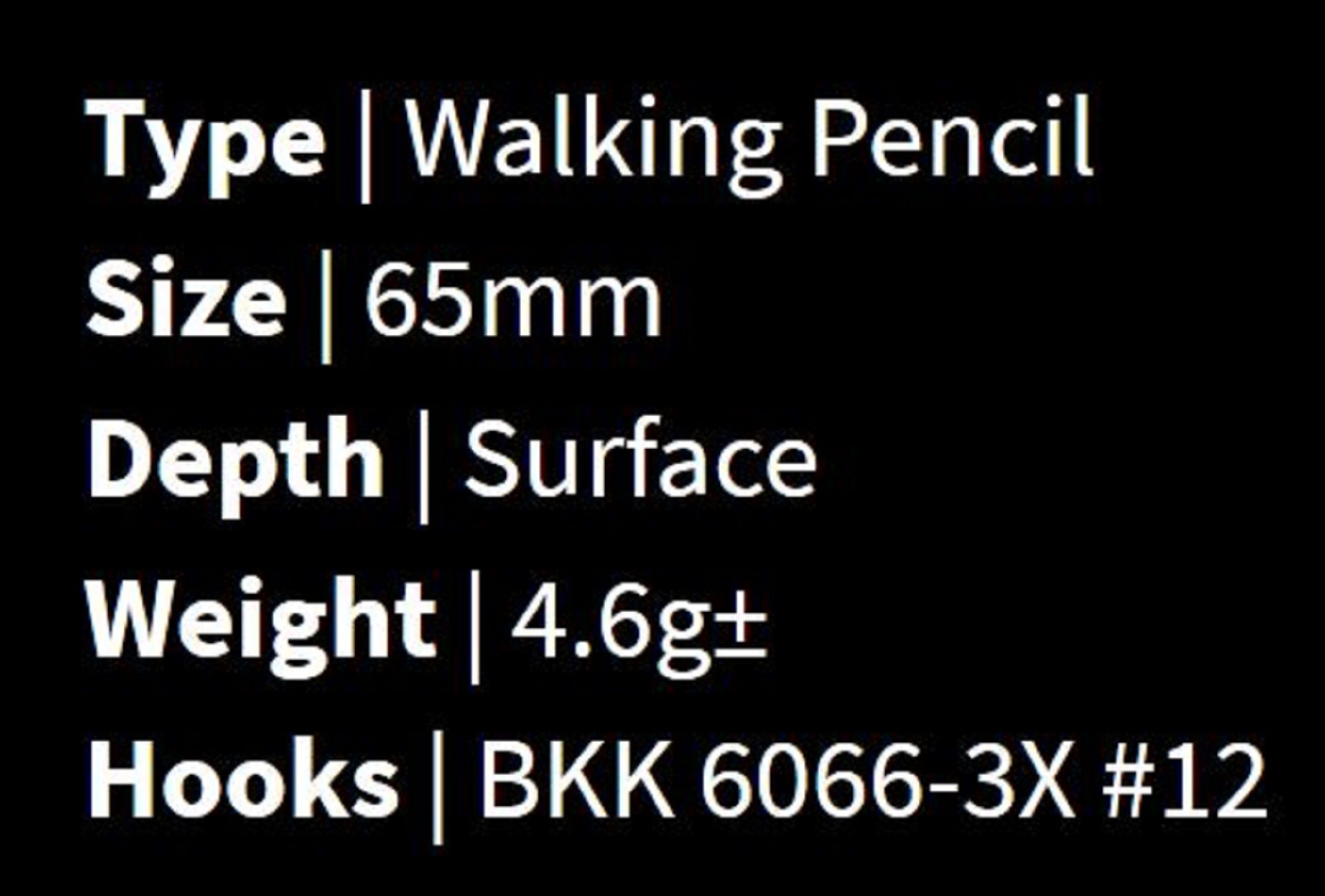 Malosi EC65F-SE Pencil Micro Echo 65F Floating Lure Spectre (0436)