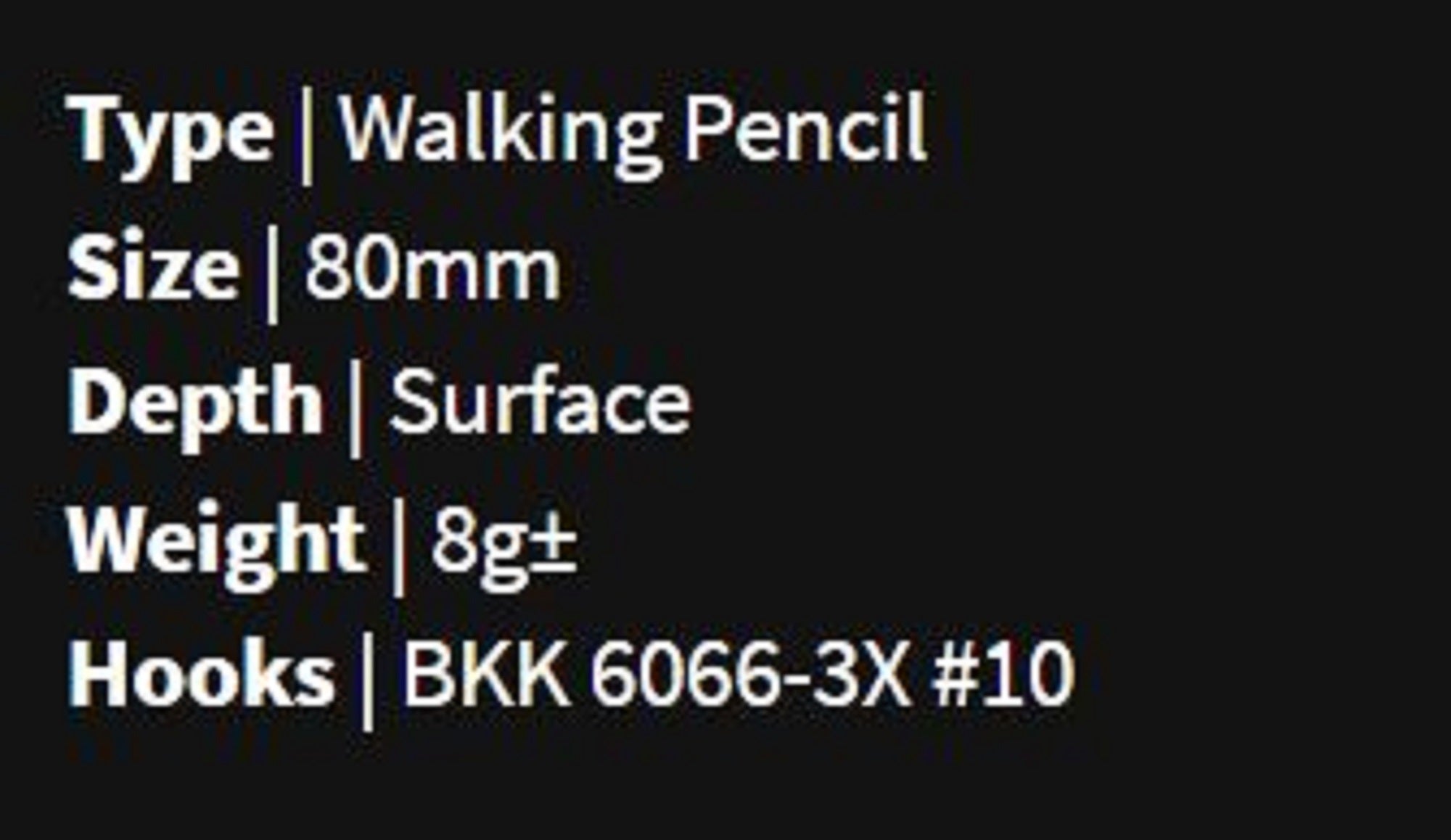 Malosi EC80F-ER Pencil Micro Echo 80F Floating Lure Ether (0566)