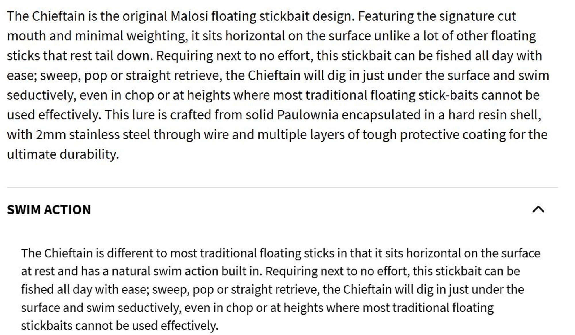Malosi CH150F-NB Chieftain 150F Floating Lure Naboo (1099)