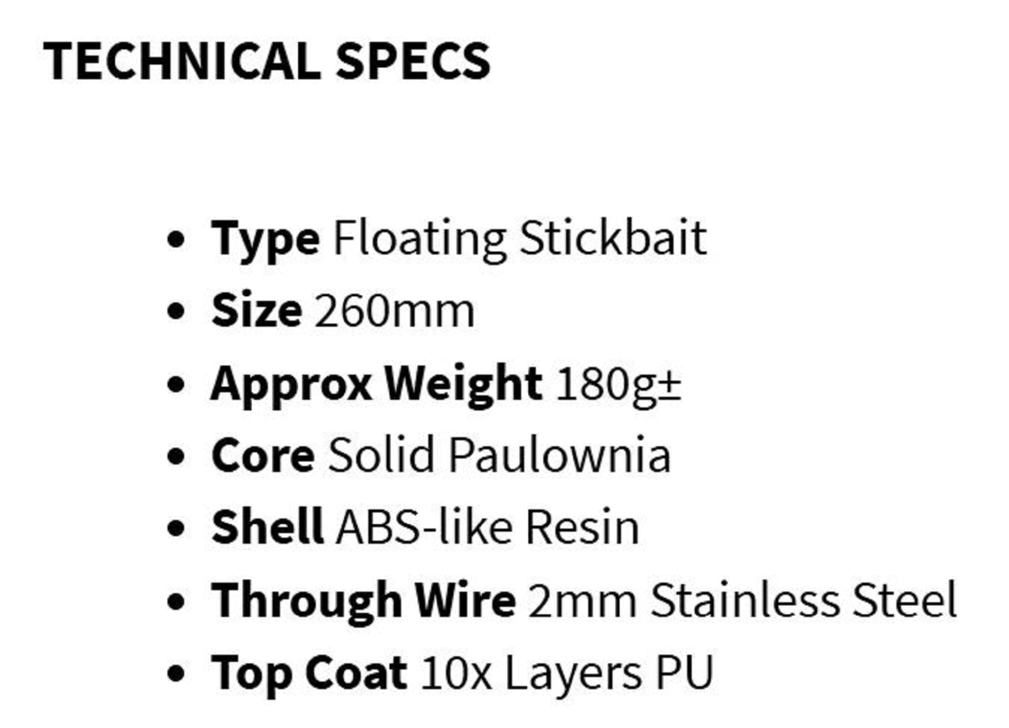 Malosi VA260F-AD Vader 260F Floating Lure Acid (1631)