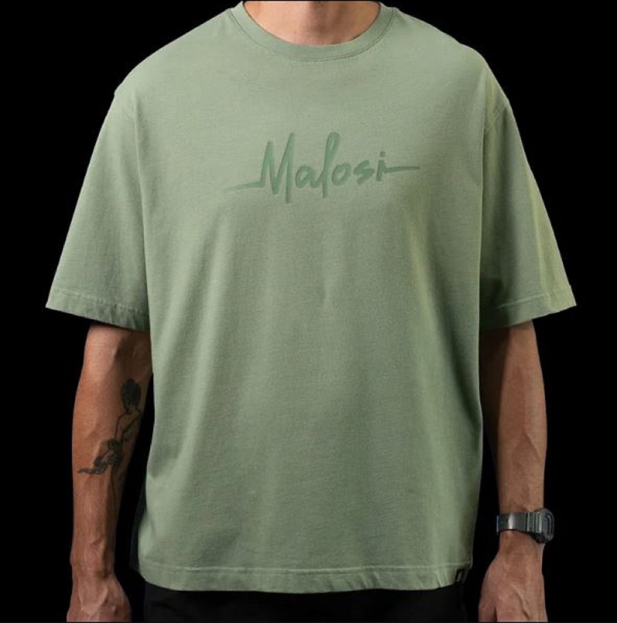 Malosi MAL-AP001-GRN-L Tee Shirt Staple Green Size L (2447)