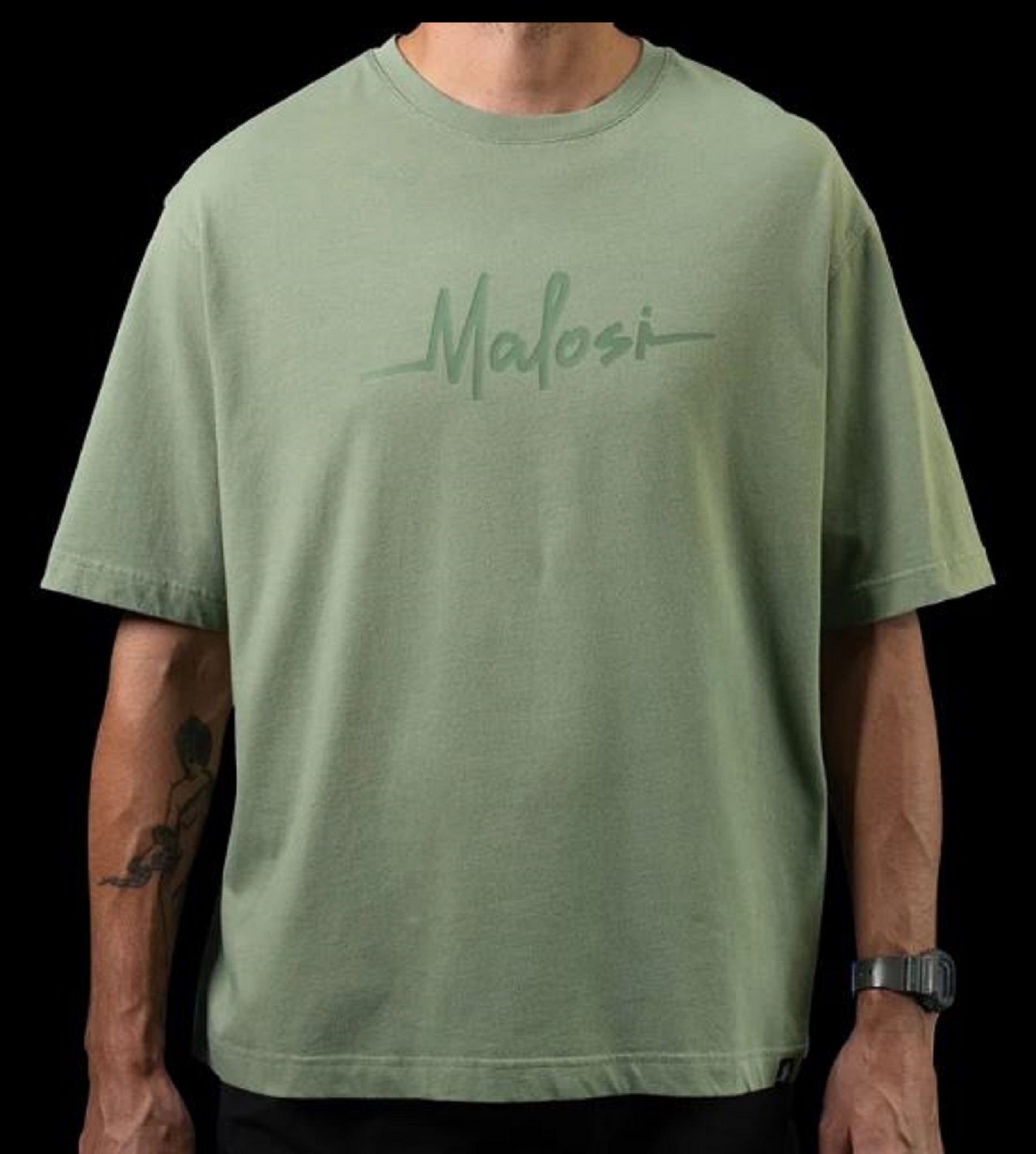 Malosi MAL-AP001-GRN-XL Tee Shirt Staple Green Size XL (2478)