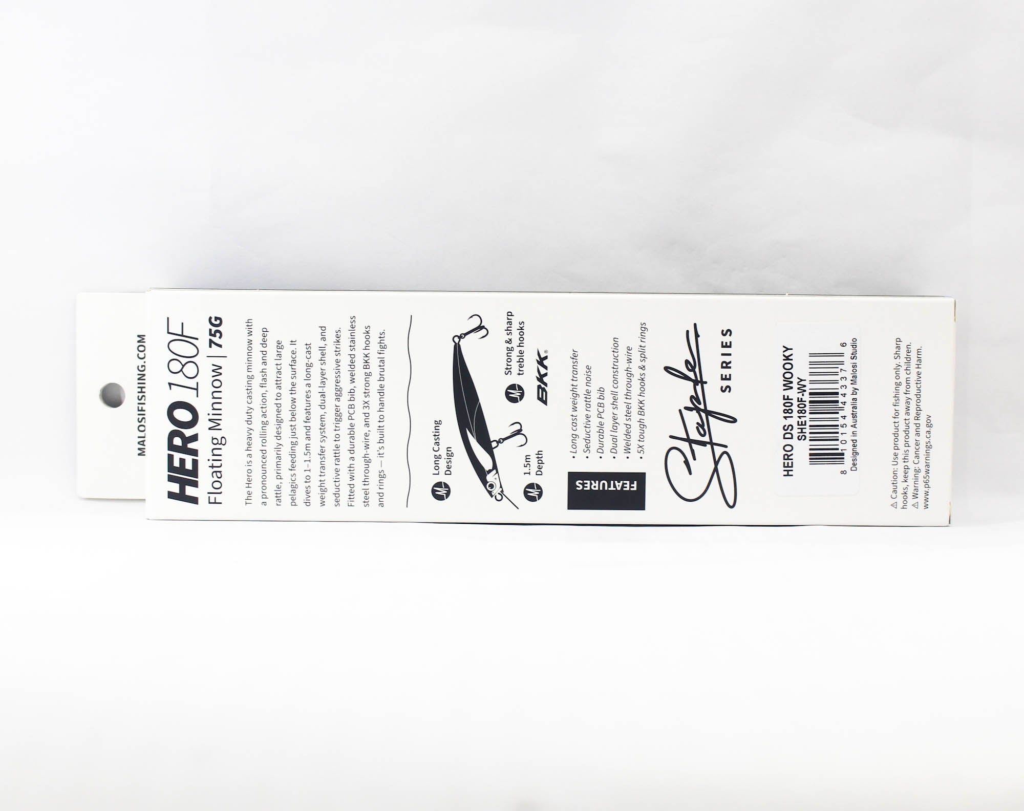 Malosi SHE180F-WY Staple Hero 180F Floating Lure Wooky (3376)