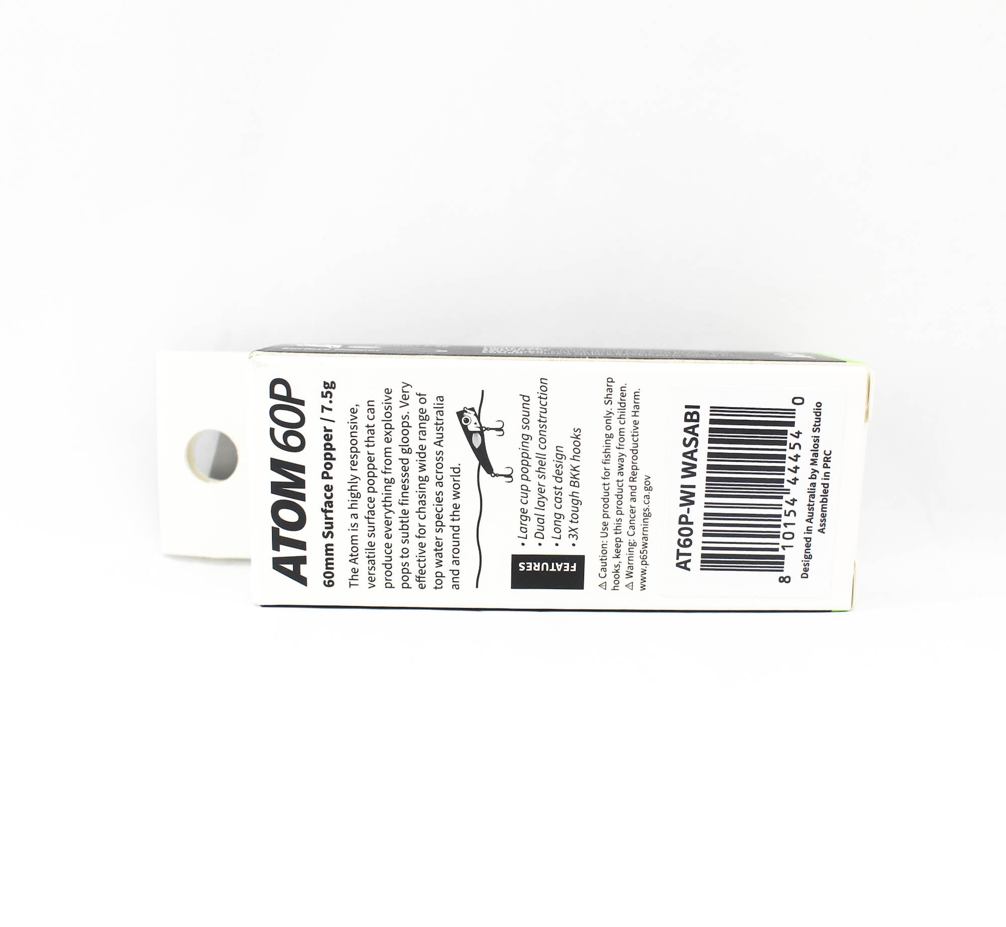 Malosi AT60P-WI Popper Micro Atom 60P Floating Lure Wasabi (4540)