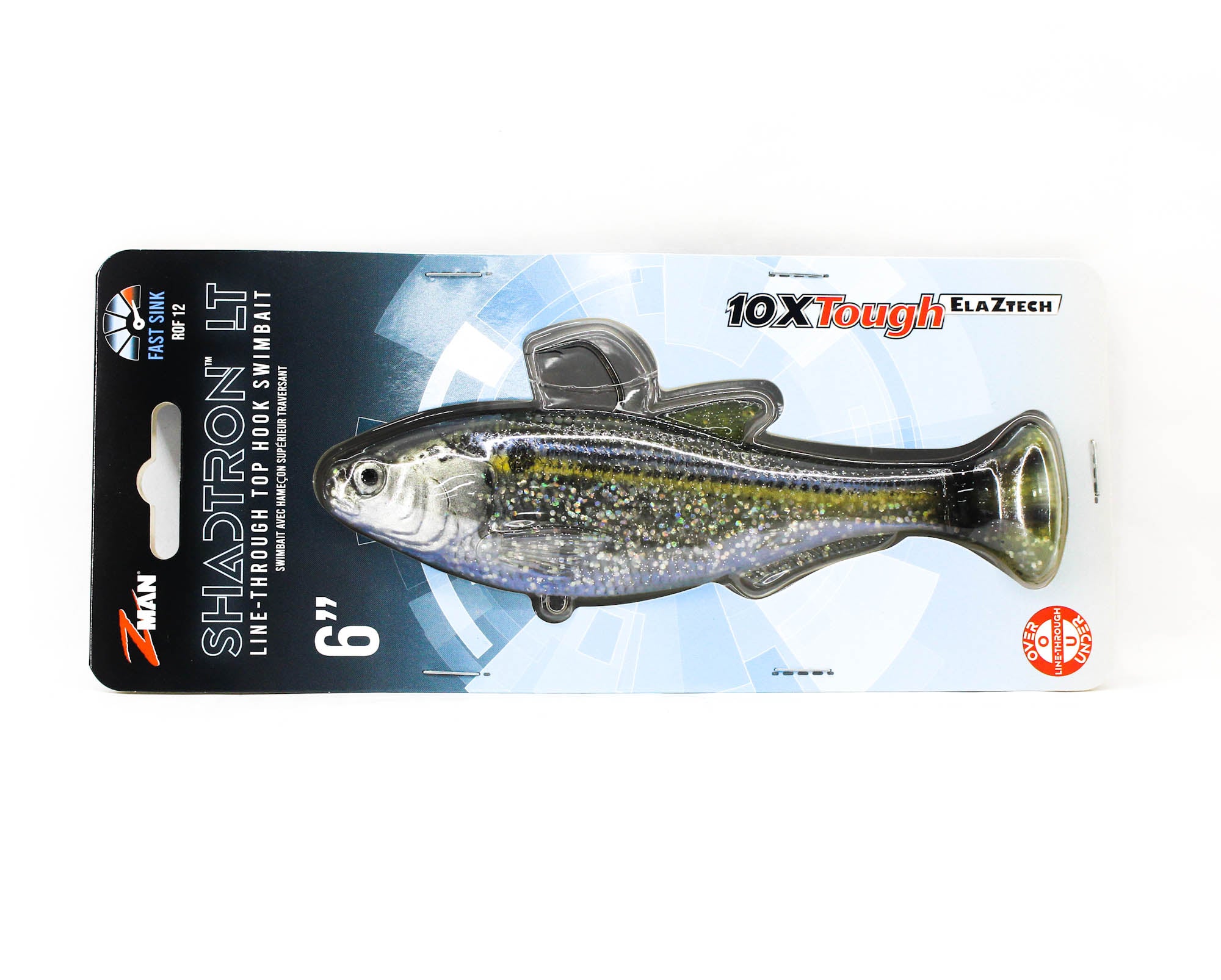 Zman Soft Lure Shadtron LT Swimbait 6 Inch Threadfin Shad (0554)