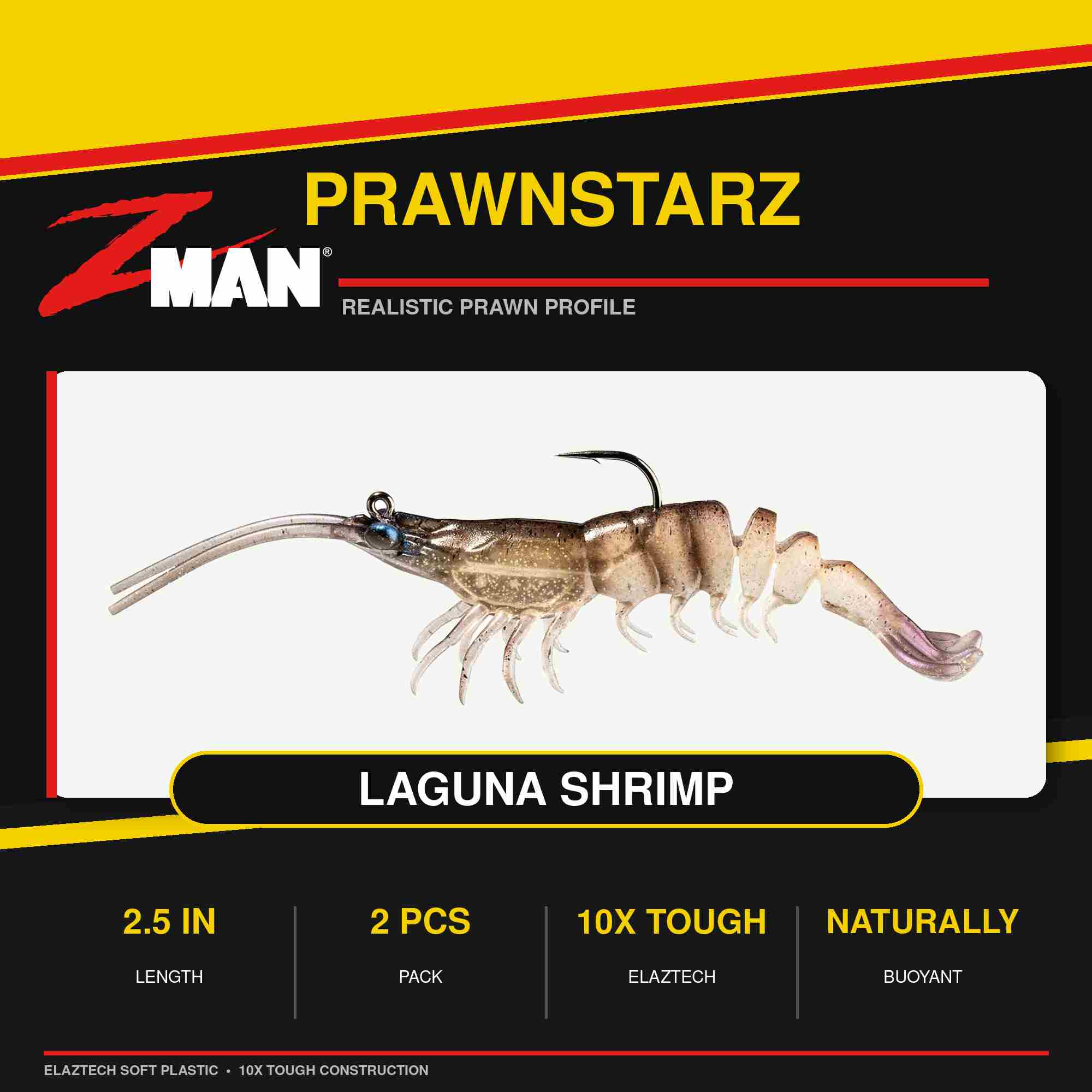Zman Soft Lure PrawnstarZ 2.5 Inch 2/Pack Laguna Shrimp (2572)