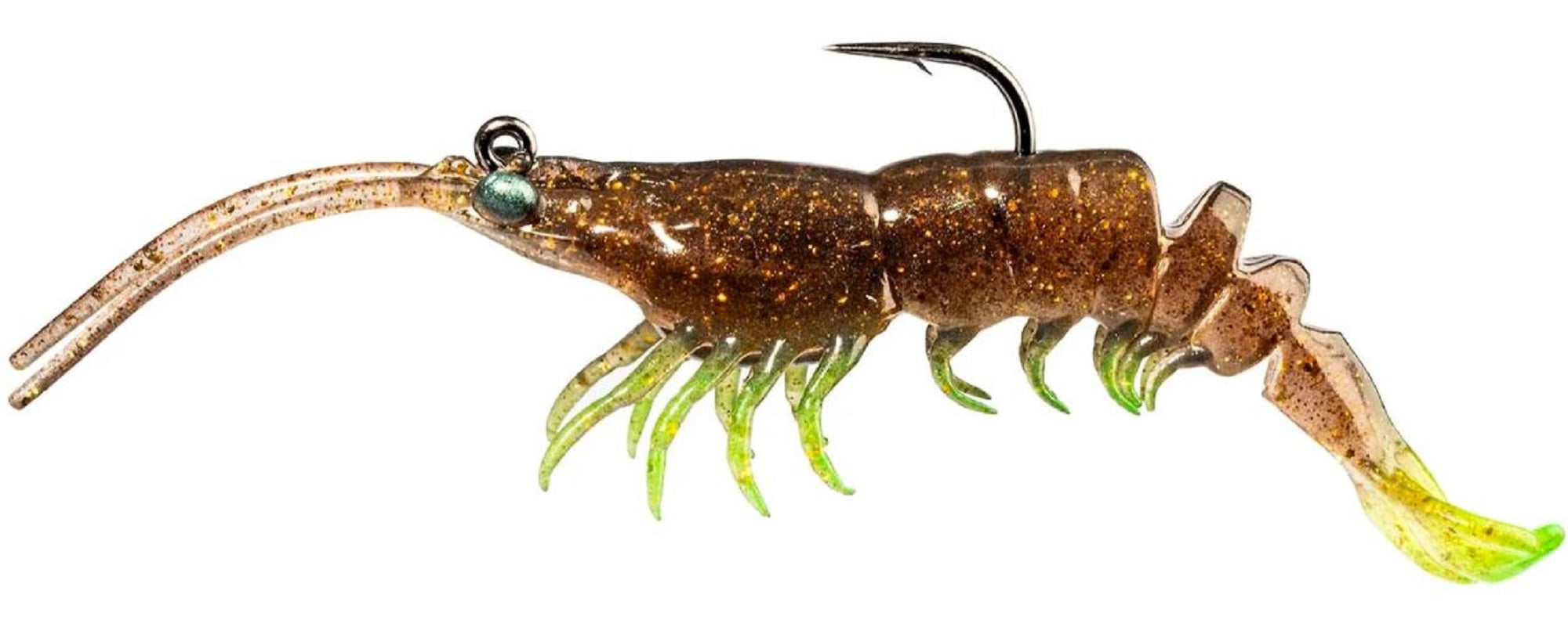 Zman Soft Lure PrawnstarZ 2.5 Inch 2/Pack Rootbeer Chartreuse (2596)