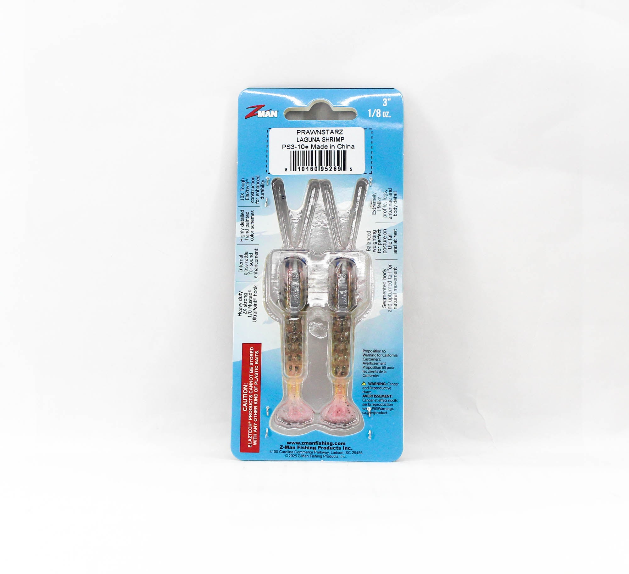 Zman Soft Lure PrawnstarZ 3 Inch 2/Pack Laguna Shrimp (2695)