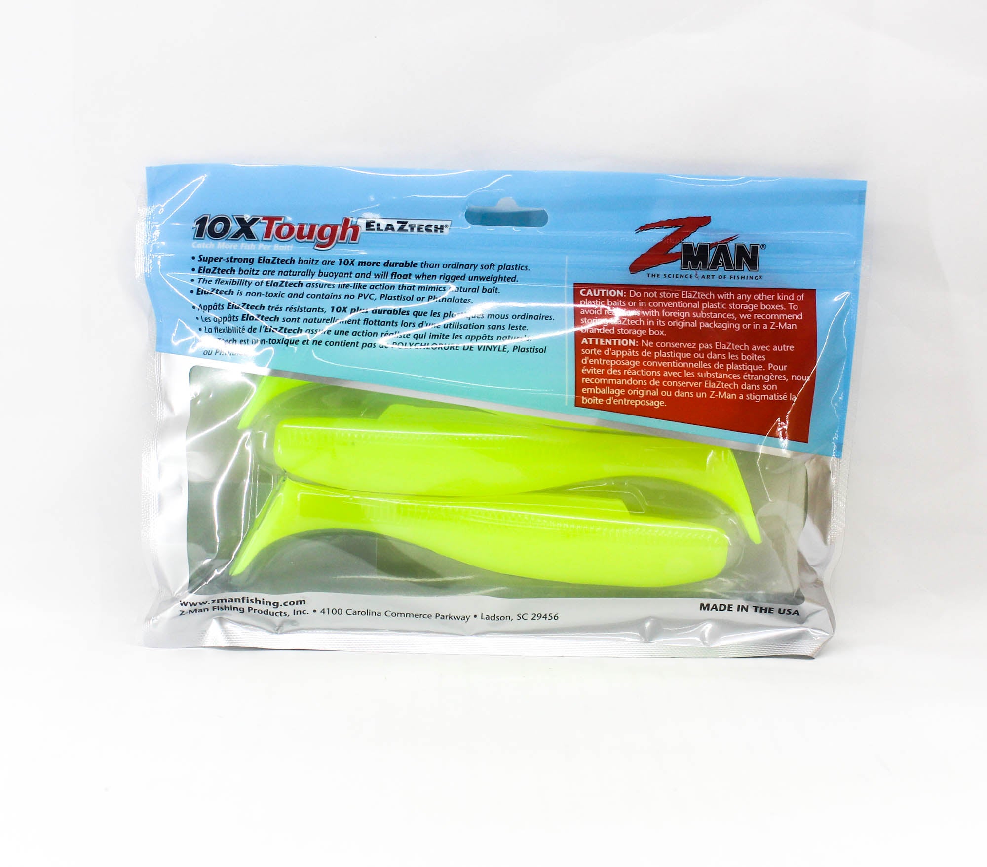 Zman Soft Lure Diezel MinnowZ 6 Inch 3/Pack Hot Chartreuse (4415)