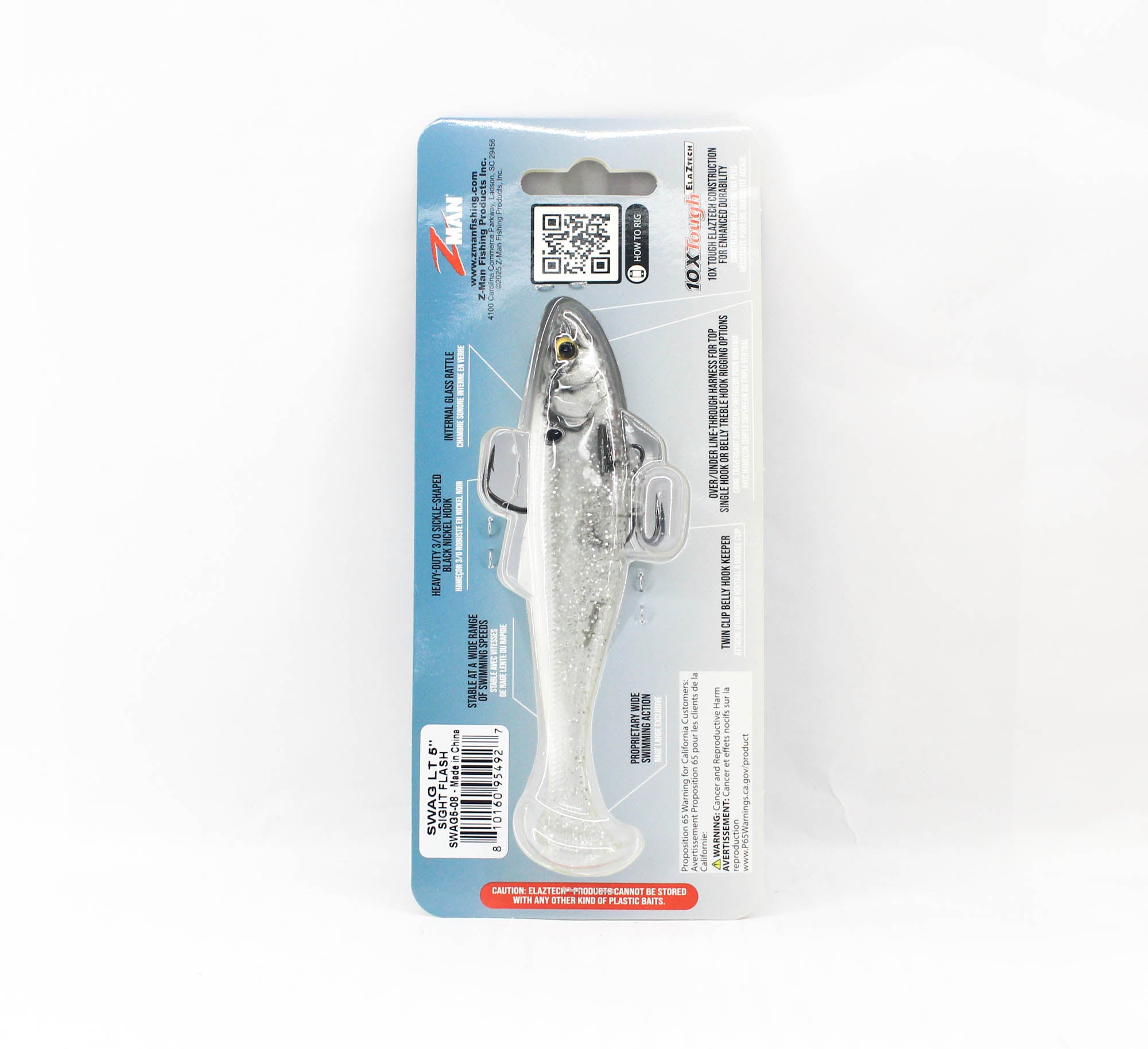 Zman Soft Lure Swag Swimbait LT 5 Inch Sight Flash (4927)