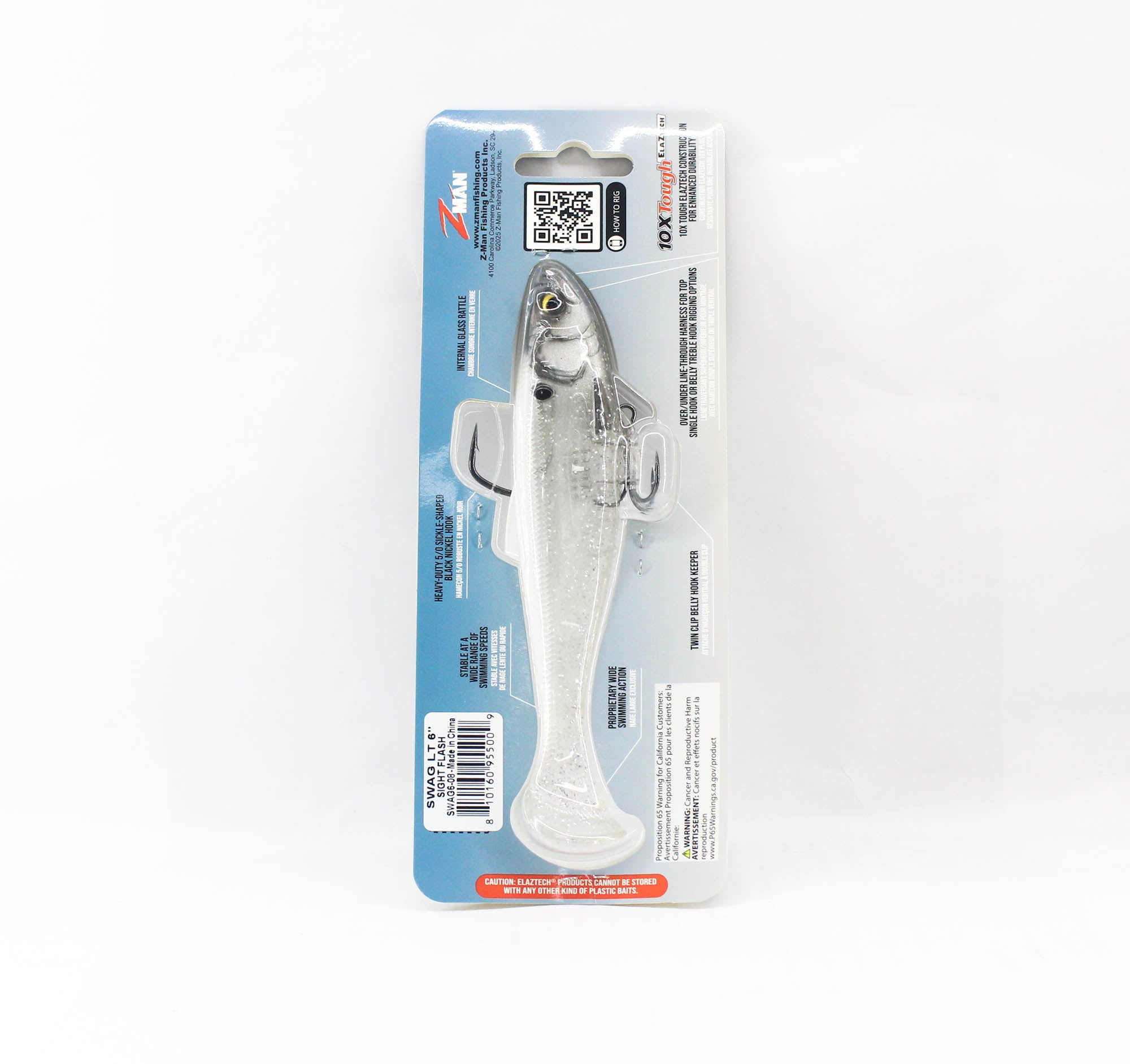 Zman Soft Lure Swag Swimbait LT 6 Inch Sight Flash (5009)
