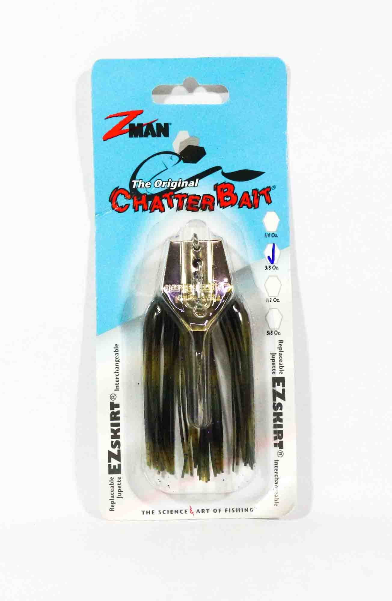 Zman Chatterbait Mini 3/8 oz Sinking Lure Green Pumpkin Purple (0778)