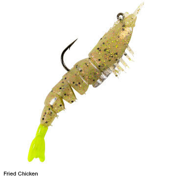 Zman Soft Lure Shrimpz Rigged 3.5 Inch 2/Pack Fried Chicken (1430)