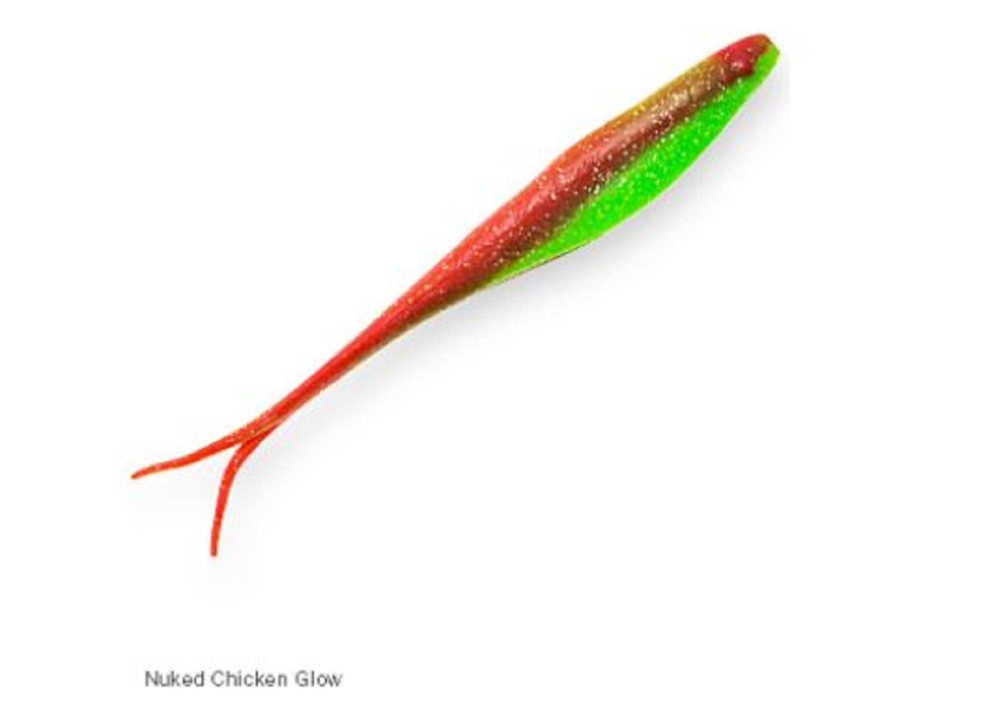 Zman Soft Lure Jerk ShadZ Scented 7 Inch 4/Pack Nuked Chicken Glow (2222)