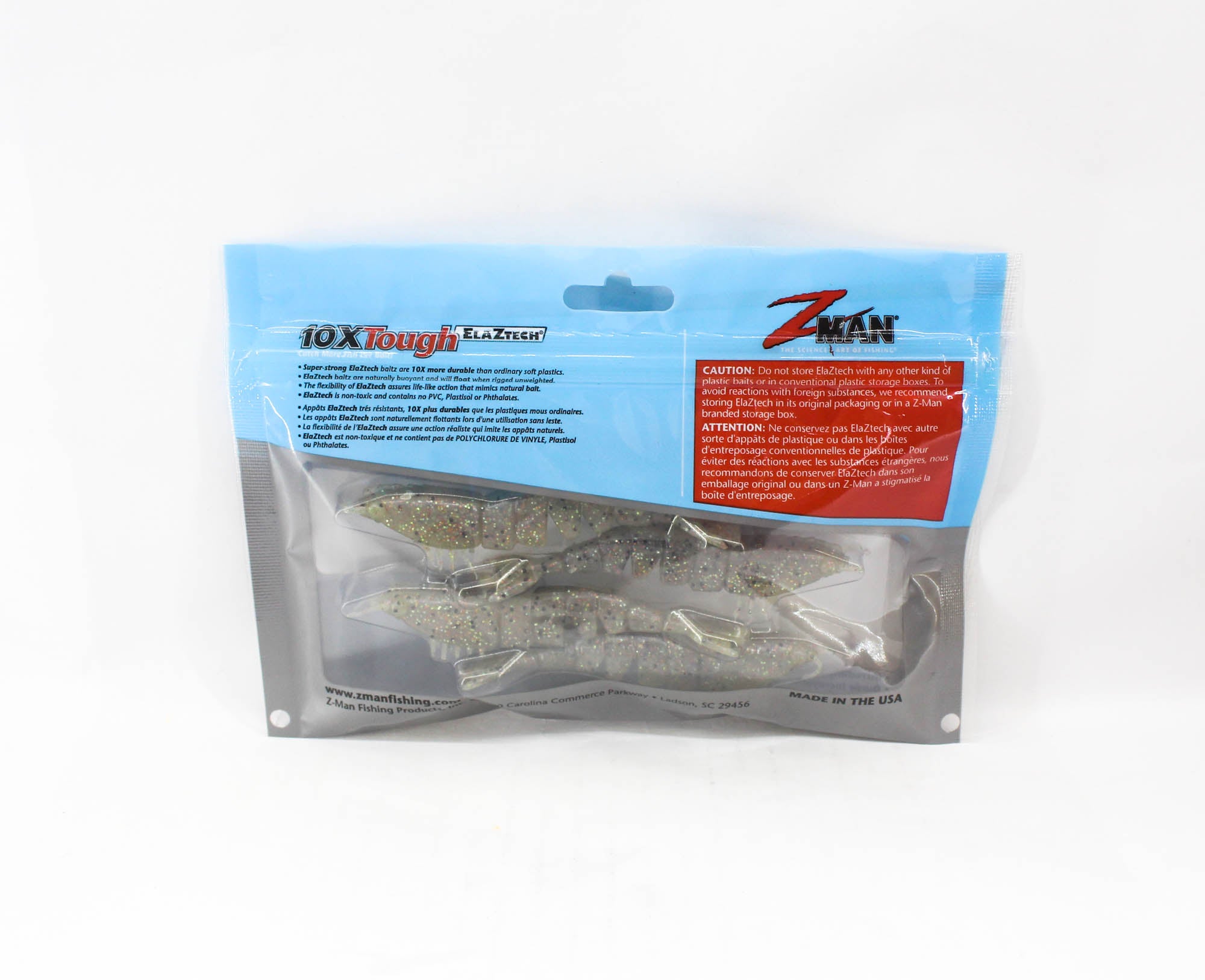 Zman Soft Lure Shrimpz 3.5 Inch 4/Pack Greasy Prawn (2352)