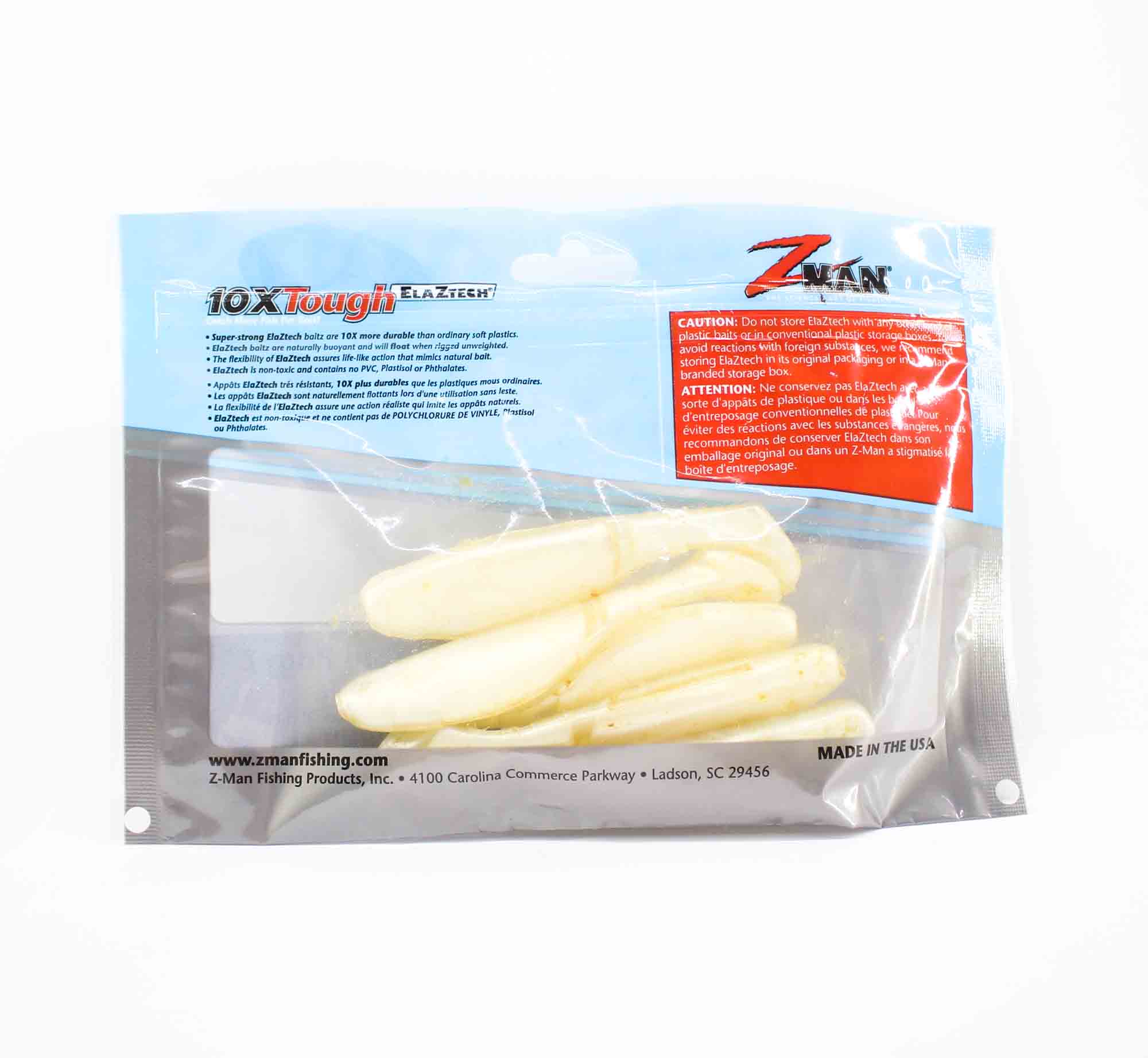 Zman Soft Lure Scented PogyZ 3 Inch 5/Pack Pearl (2383)