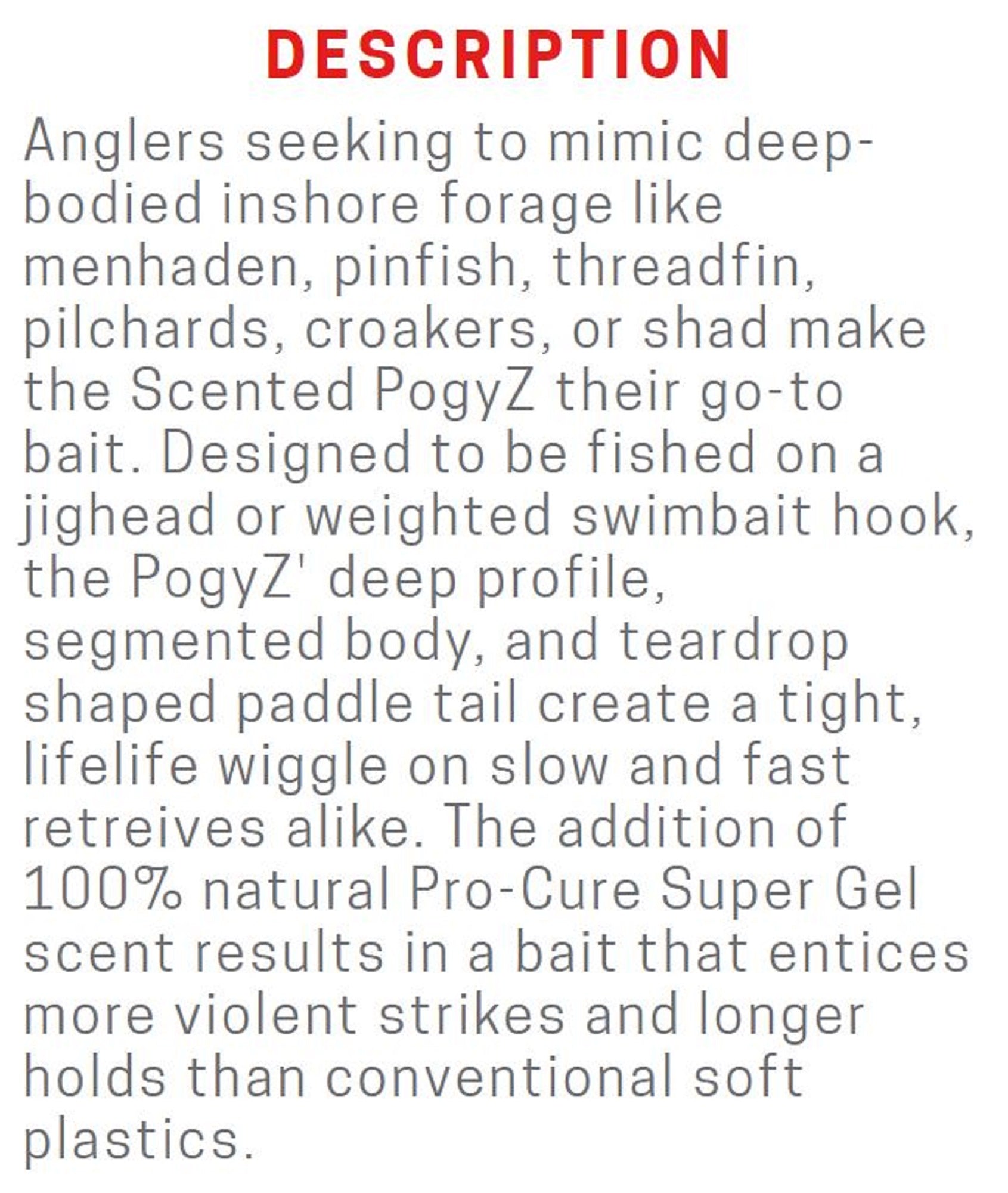 Zman Soft Lure Scented PogyZ 3 Inch 5/Pack Pearl (2383)
