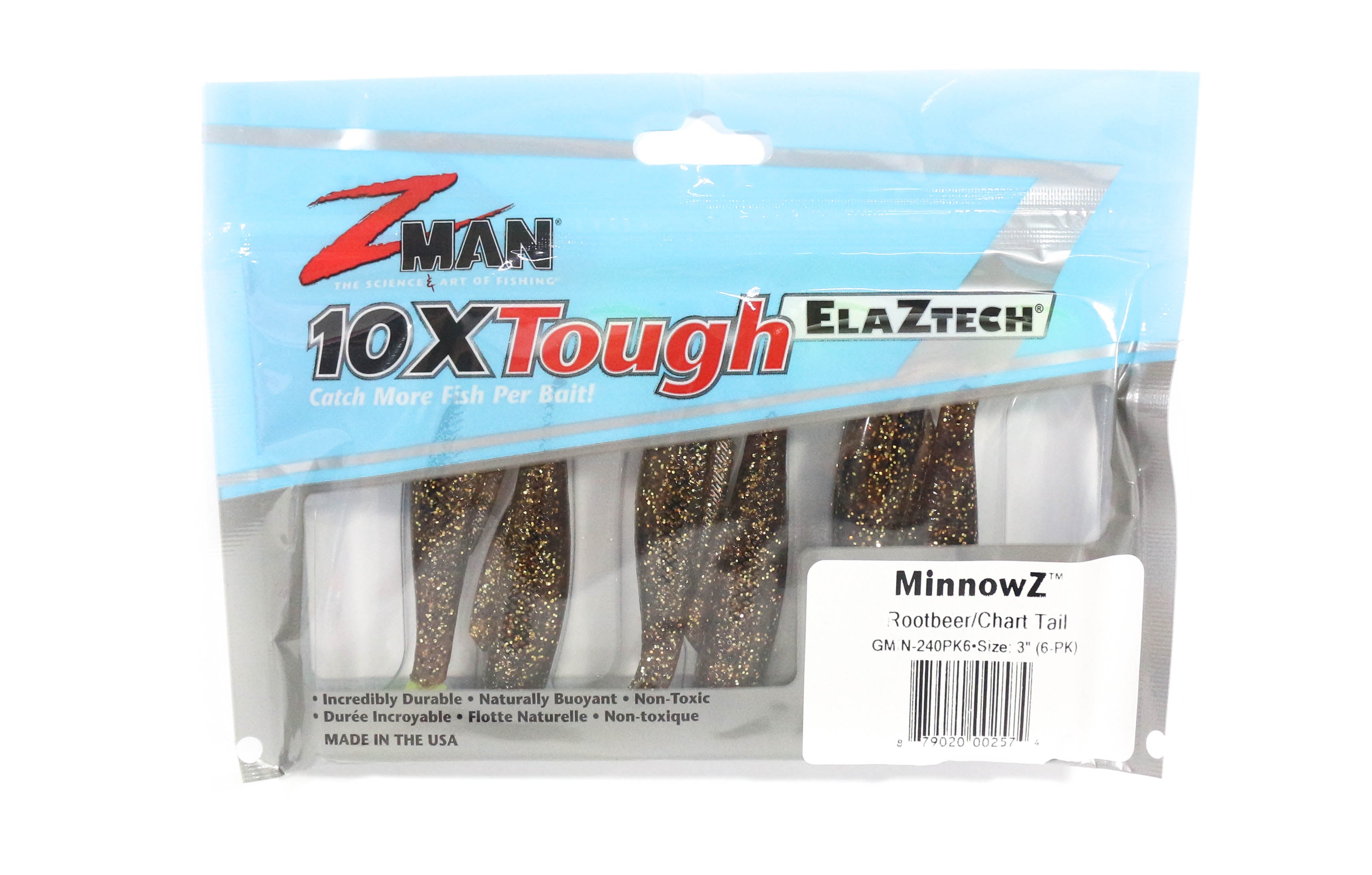 Zman Soft Lure MinnowZ 3 Inch 6/Pack Rootbeer Chart (2574)