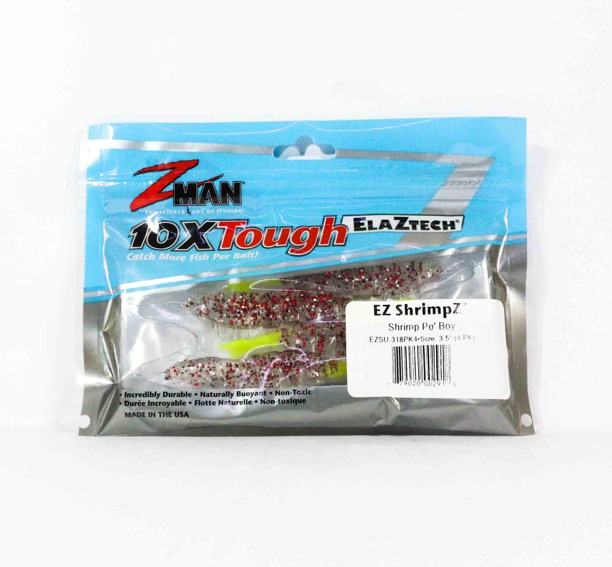 Zman Soft Lure Shrimpz 3.5 Inch 4/Pack Shrimp Po Boy (2918)