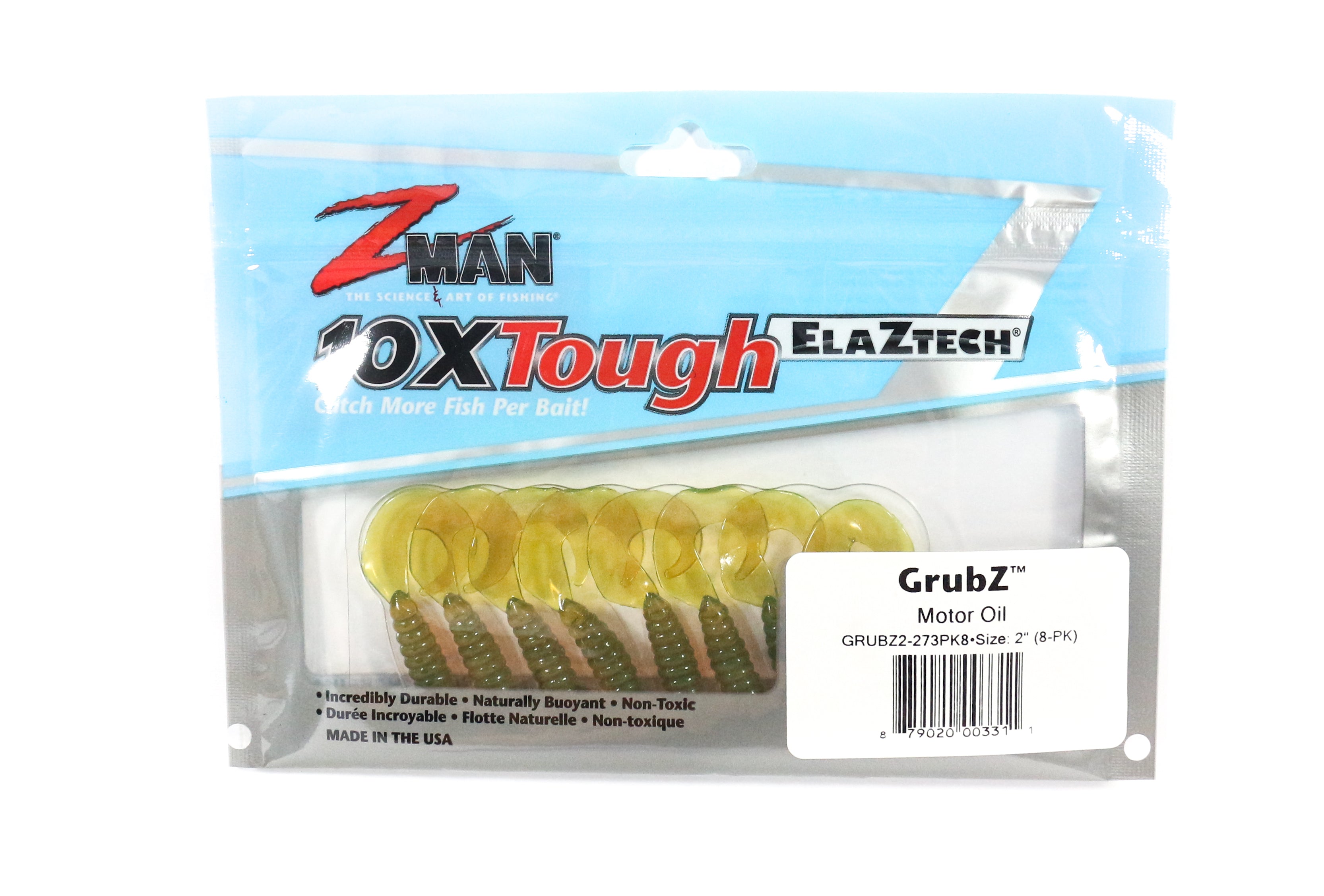 Zman Soft Lure GrubZ 2 Inch 8/Pack Motor Oil (3311)