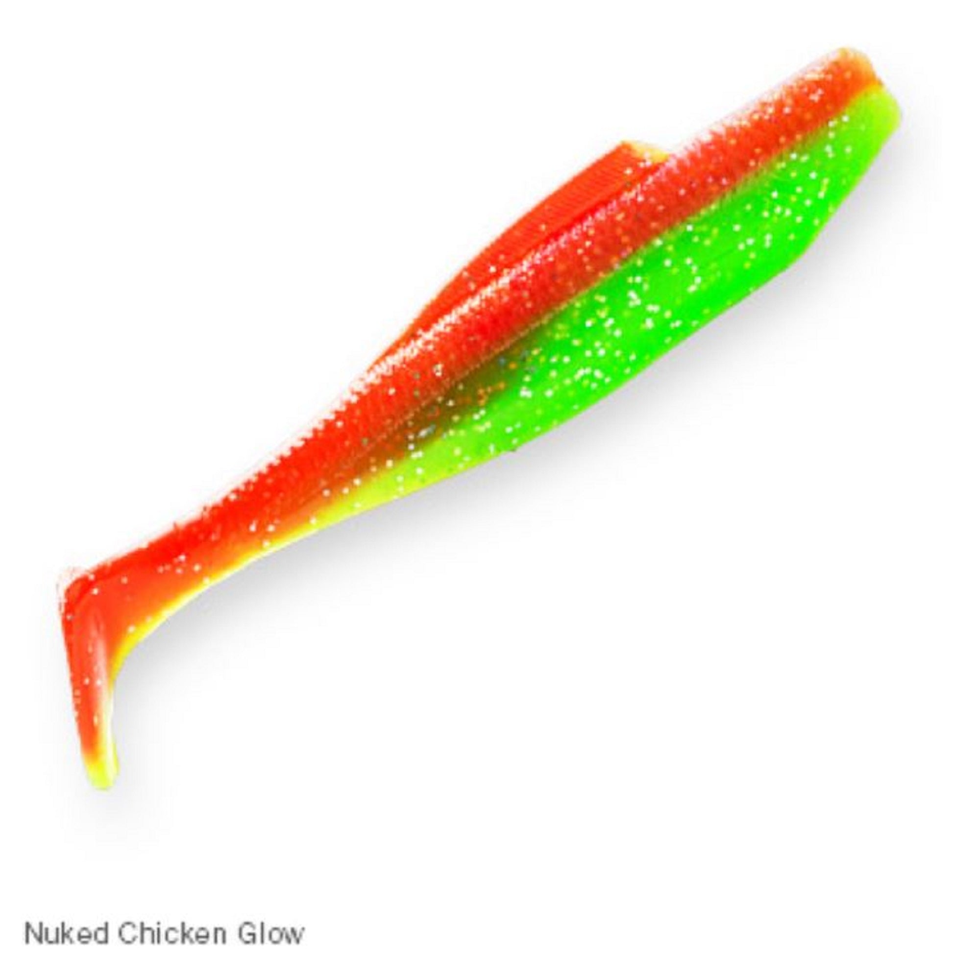 Zman Soft Lure Diezel MinnowZ 4 Inch 5/Pack Nuked Chicken Glow (3618)