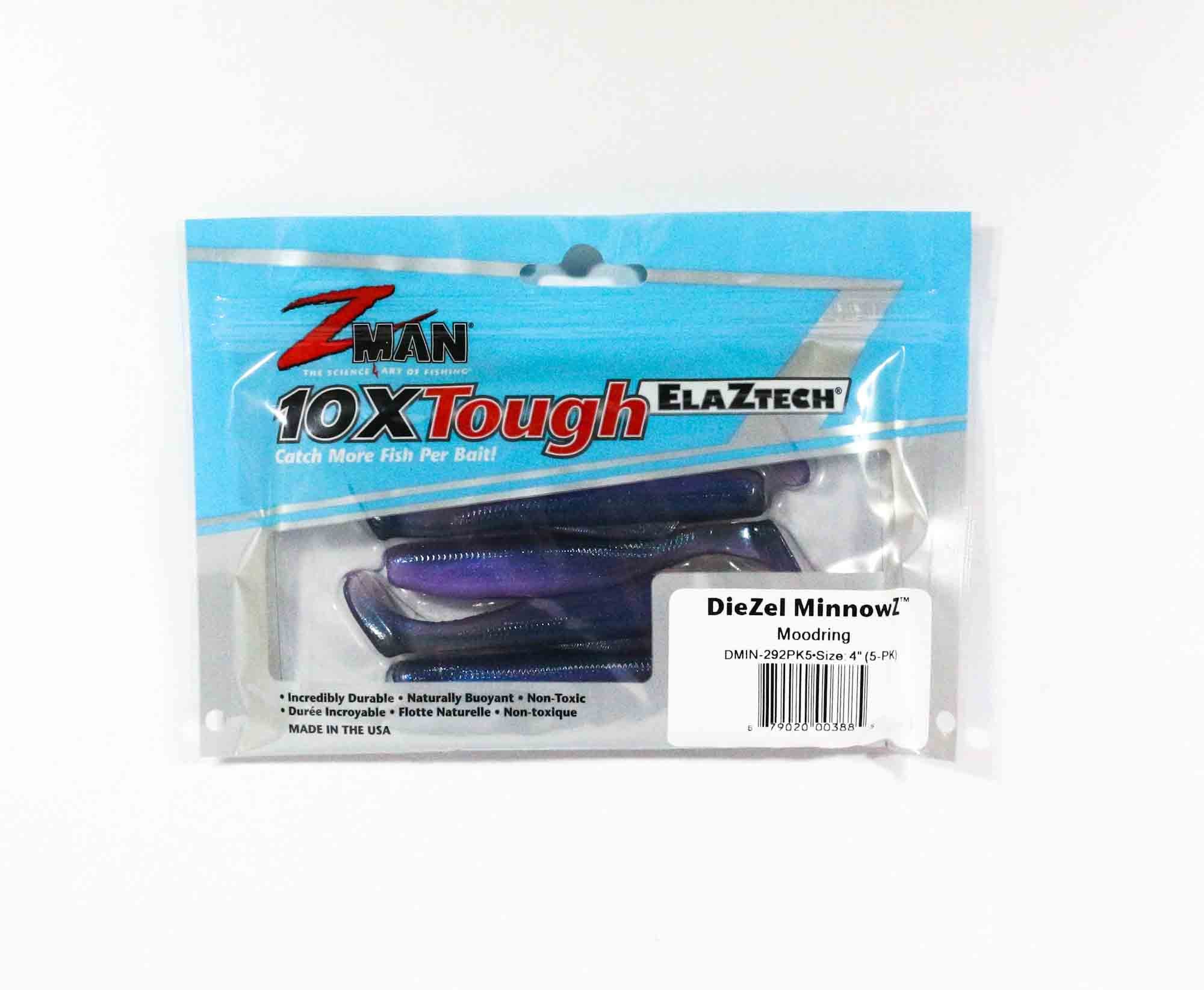 Zman Soft Lure Diezel MinnowZ 4 Inch 5/Pack Mood Ring (3885)
