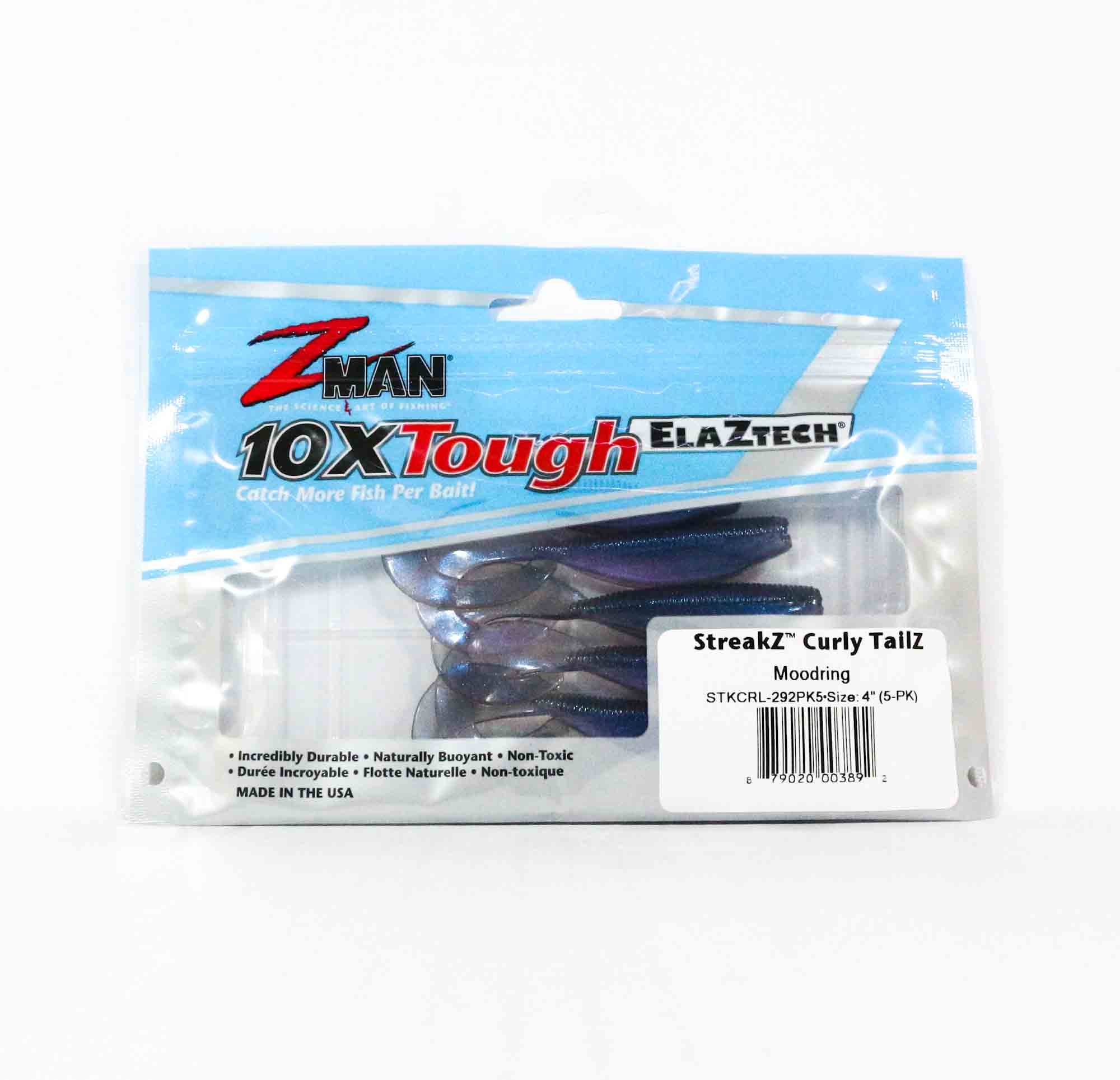 Zman Soft Lure StreakZ Curly TailZ 4 Inch 5/Pack Mood Ring (3892)