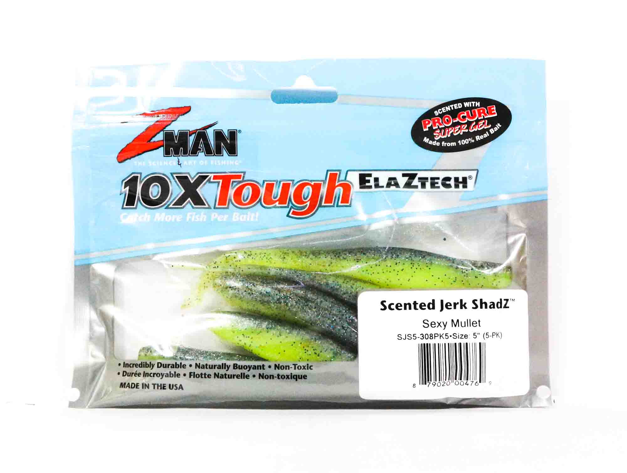 Zman Soft Lure Jerk ShadZ 5 Inch 5/Pack Sexy Mullet (4769)
