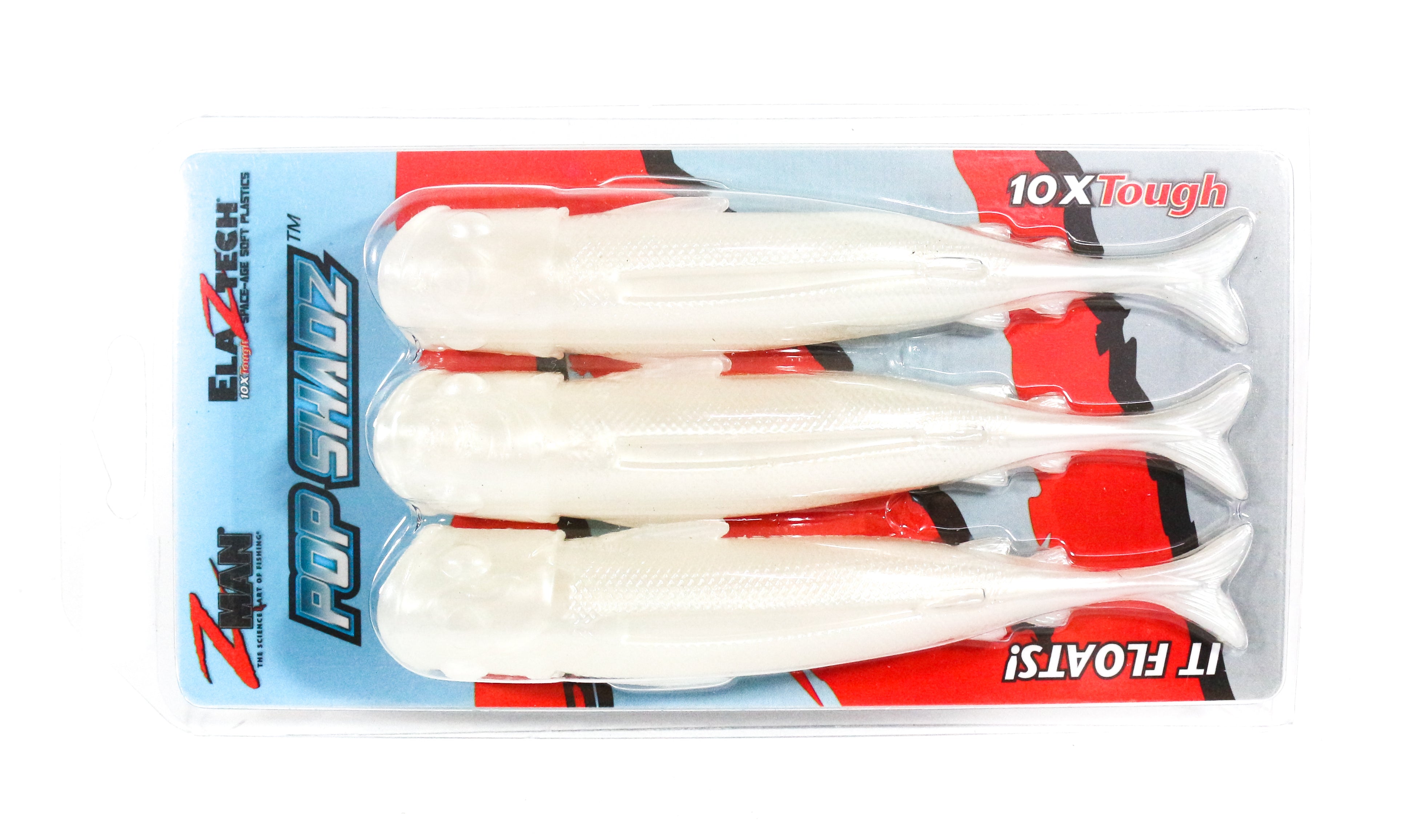 Zman Soft Lure Pop ShadZ 5 Inch 3/Pack Pearl (4967)