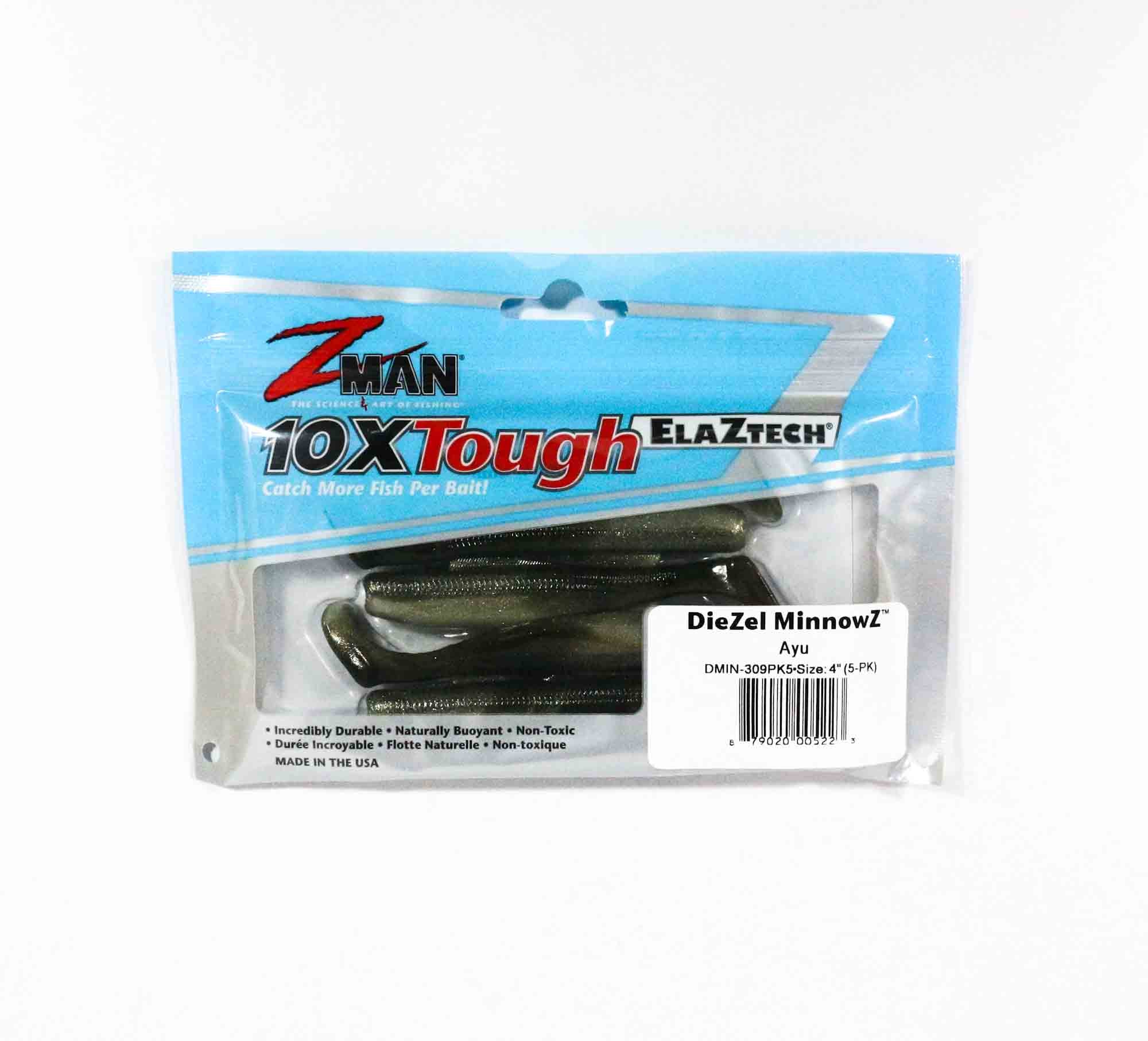 Zman Soft Lure Diezel MinnowZ 4 Inch 5/Pack Ayu (5223)