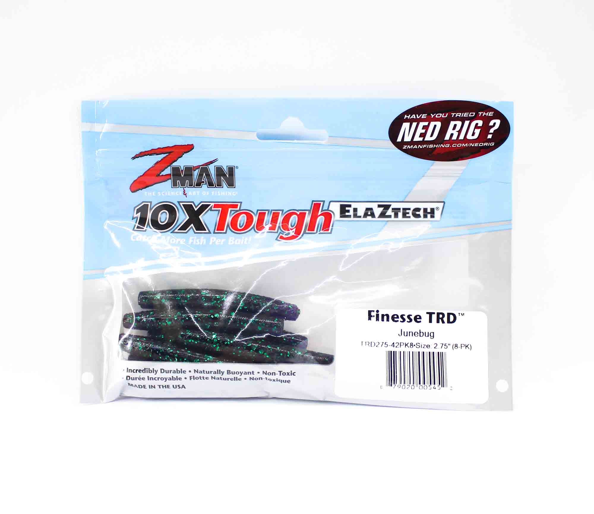 Zman Soft Lure Finesse TRD 2.75 Inch 8/Pack June Bug (5452)