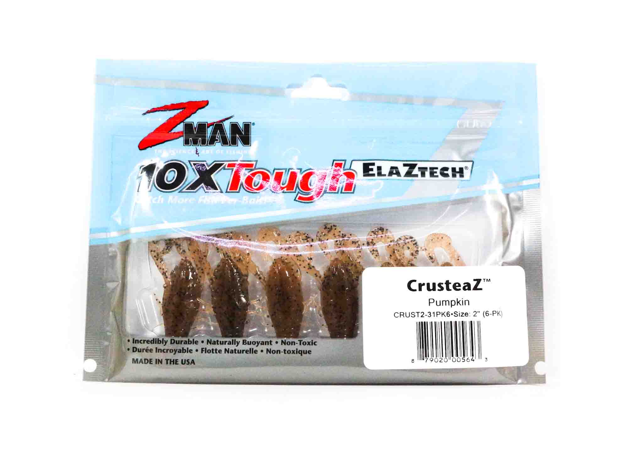 Zman Soft Lure CrusteaZ 2 Inch 6/Pack Pumpkin (5643)