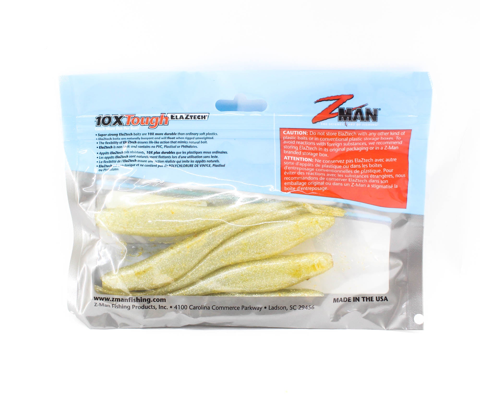 Zman Soft Lure Jerk ShadZ 5 Inch 5/Pack Slam Shady (5759)