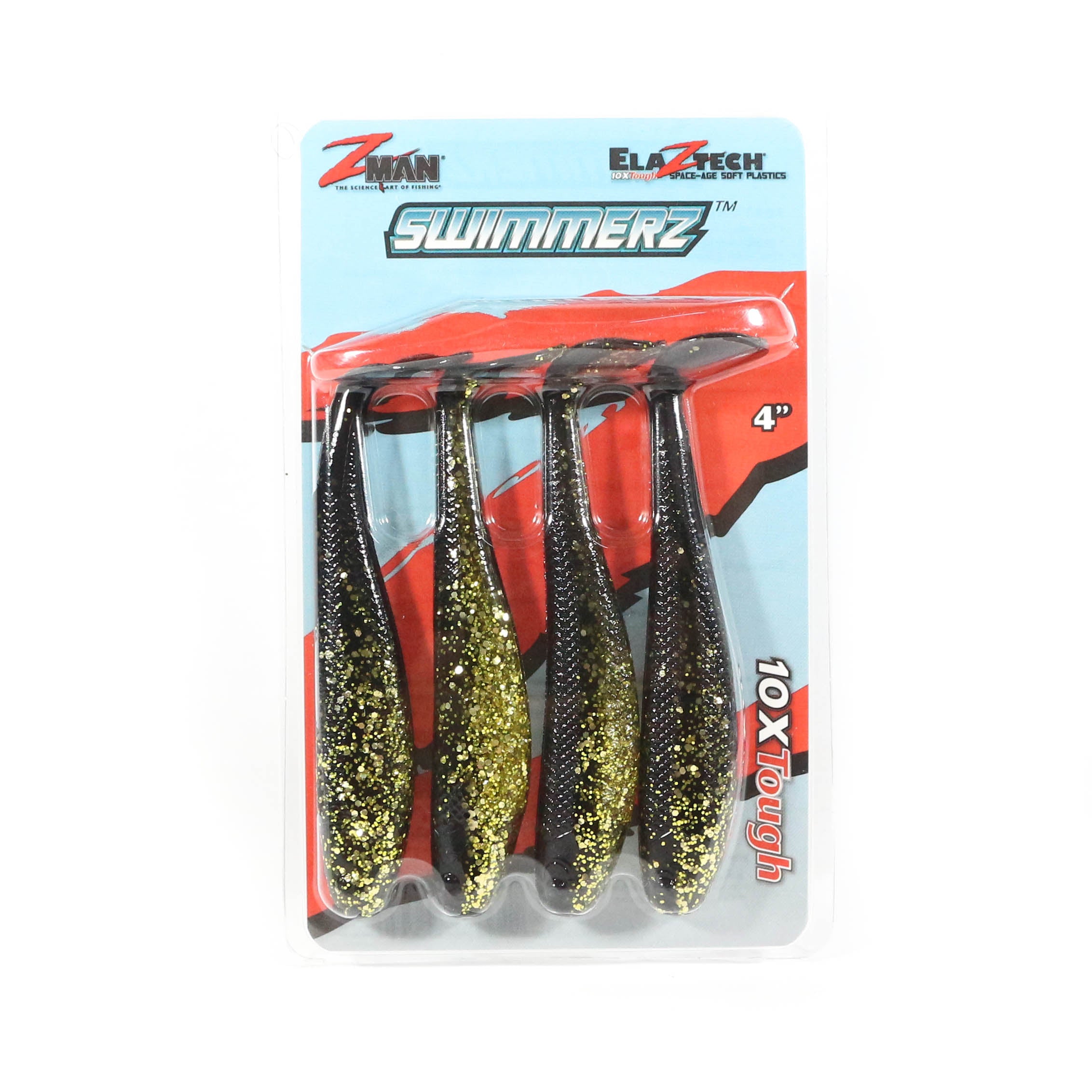 Zman Soft Lure SwimmerZ 4 Inch 4/Pack Gold Rush (6251)
