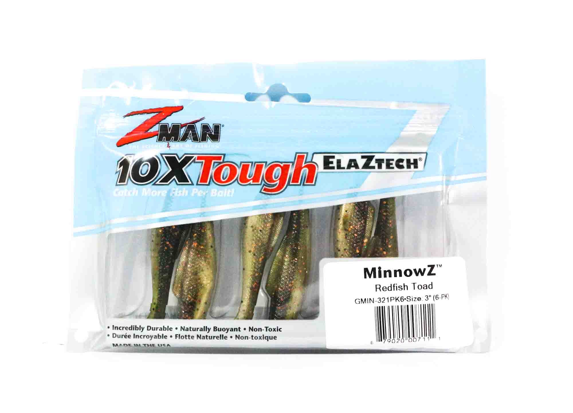Zman Soft Lure MinnowZ 3 Inch 6/Pack Redfish Toad (7111)