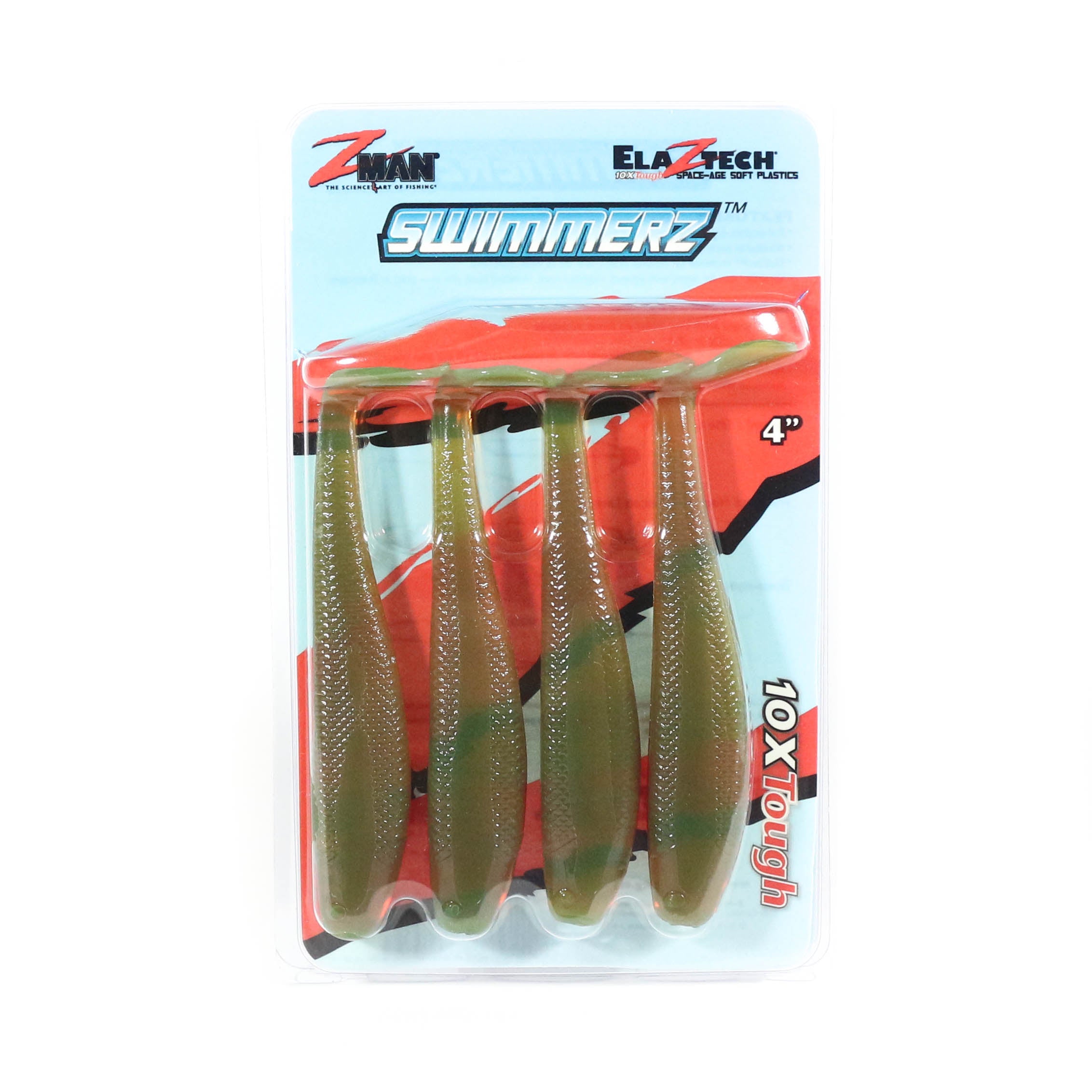 Zman Soft Lure SwimmerZ 4 Inch 4/Pack Motor Oil (7913)