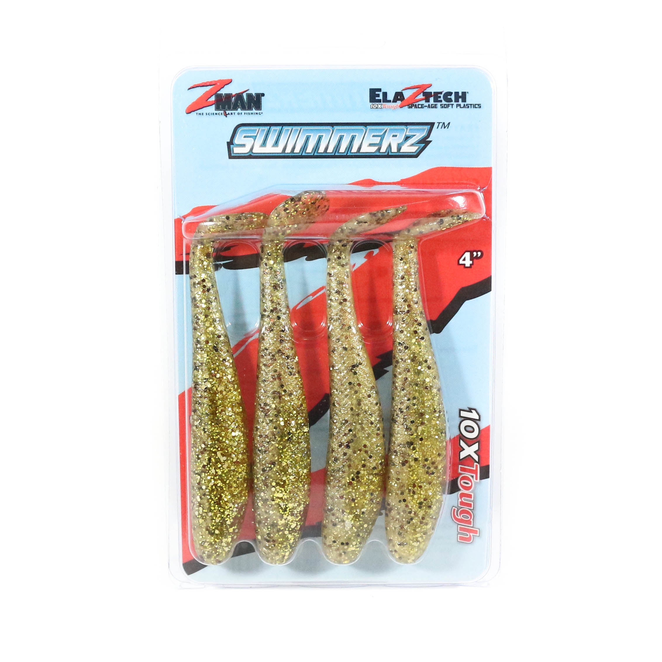 Zman Soft Lure SwimmerZ 4 Inch 4/Pack Golden Boy (7944)
