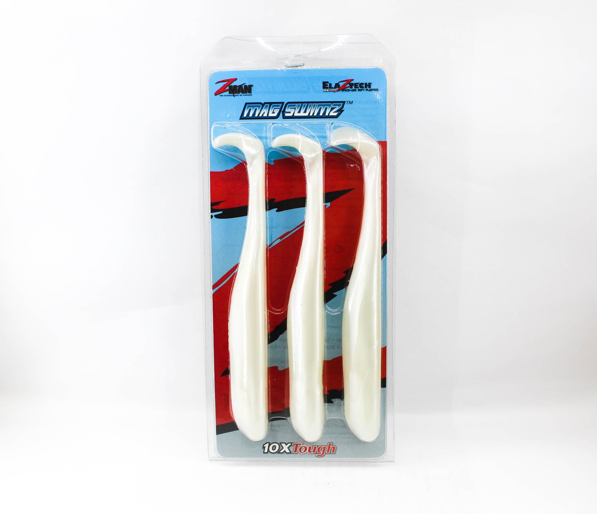 Zman Soft Lure Mag SwimZ 8 Inch 3/Pack Pearl (8057)