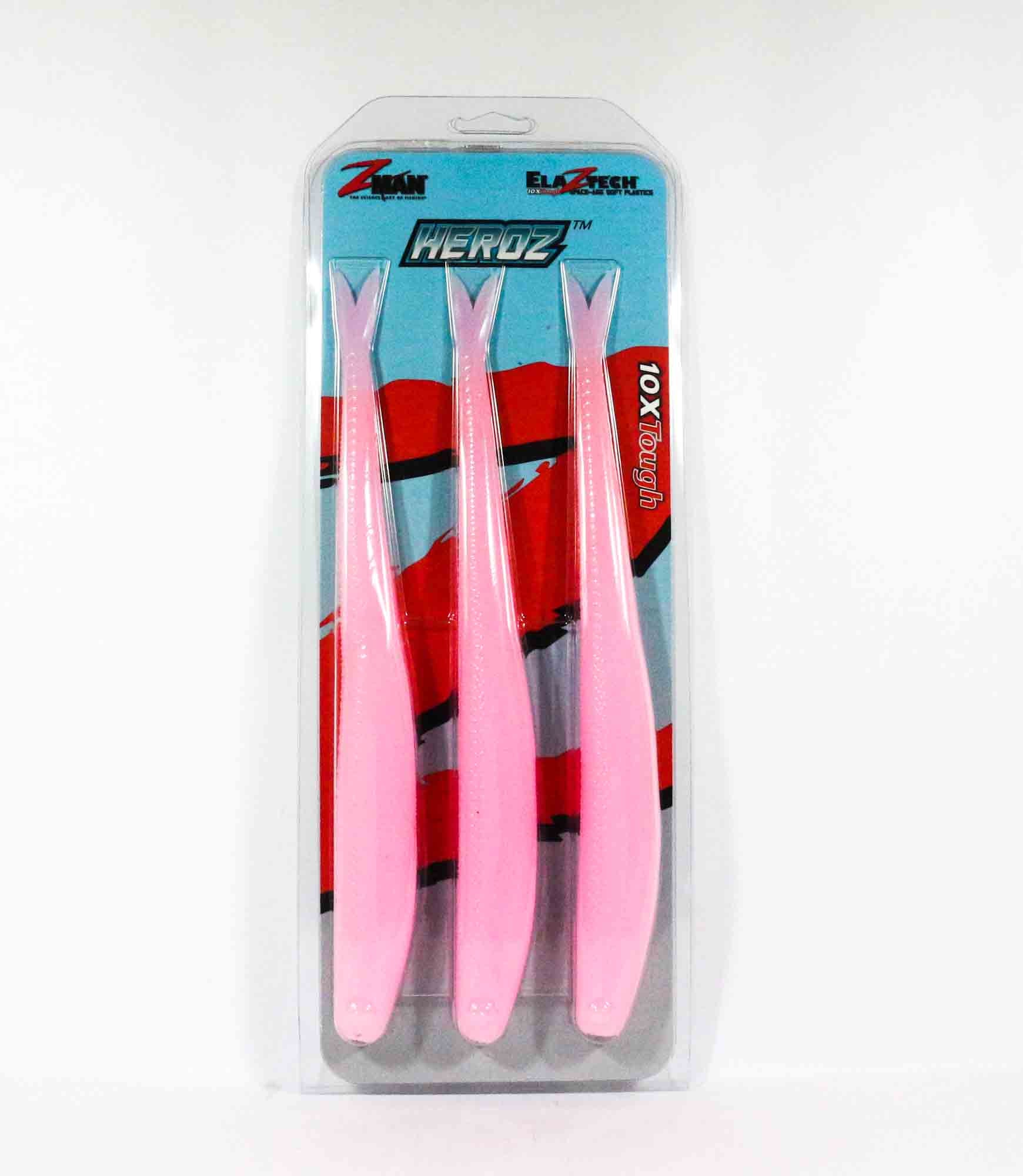 Zman Soft Lure HeroZ 10 Inch 3/Pack Bubble Gum (8132)