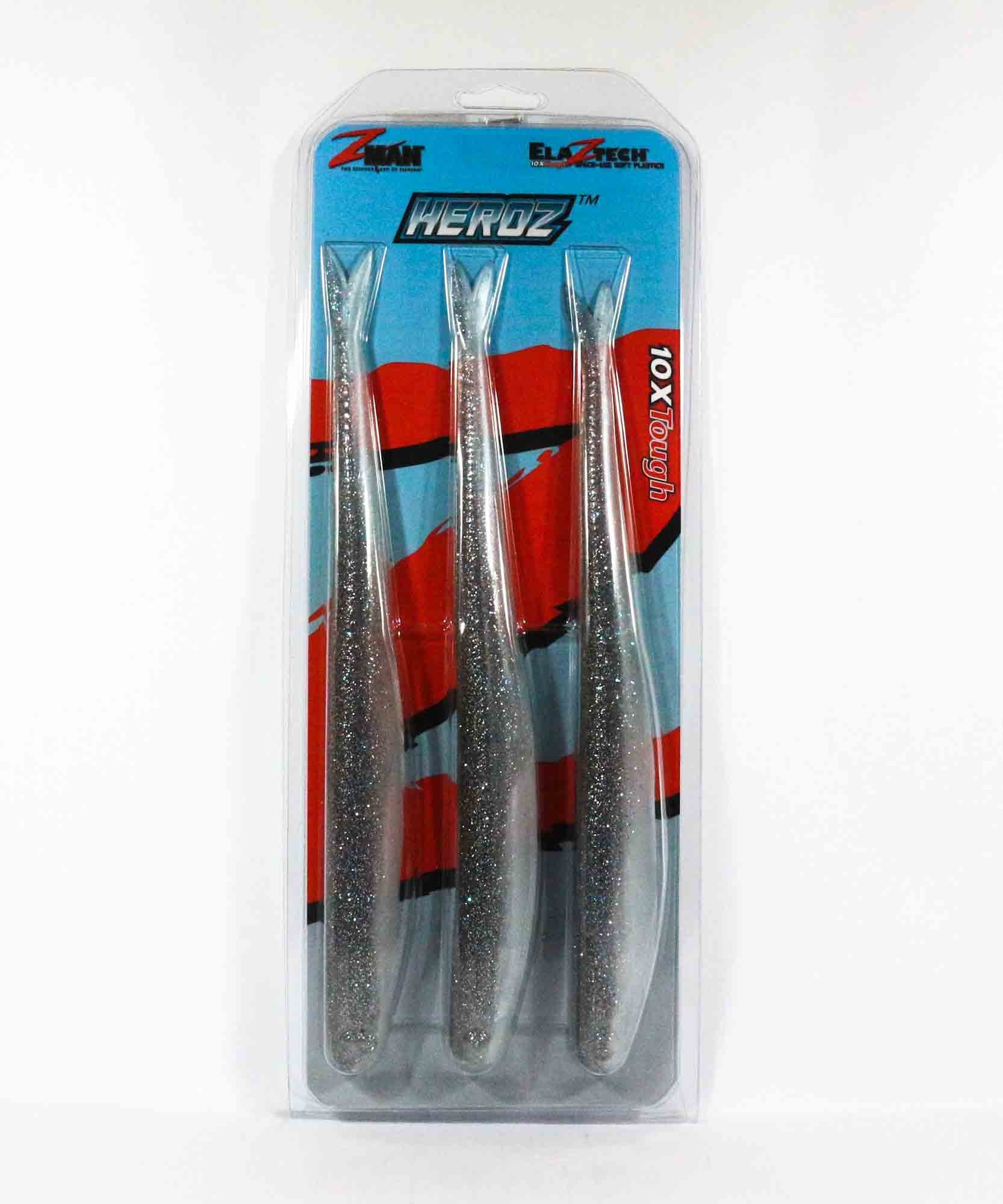 Zman Soft Lure HeroZ 10 Inch 3/Pack Smoky Shad (8156)