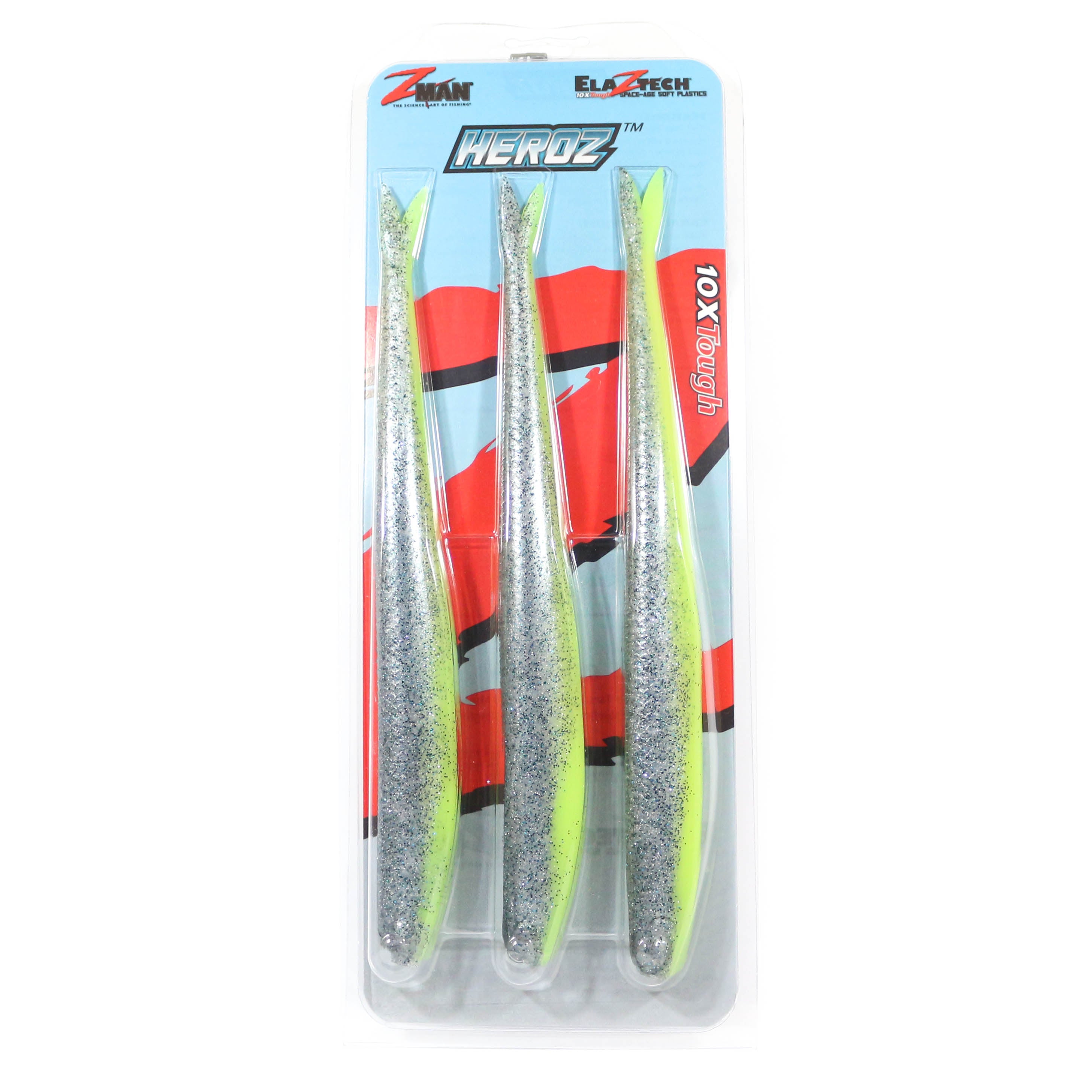 Zman Soft Lure HeroZ 10 Inch 3/Pack Sexy Mullet (8187)