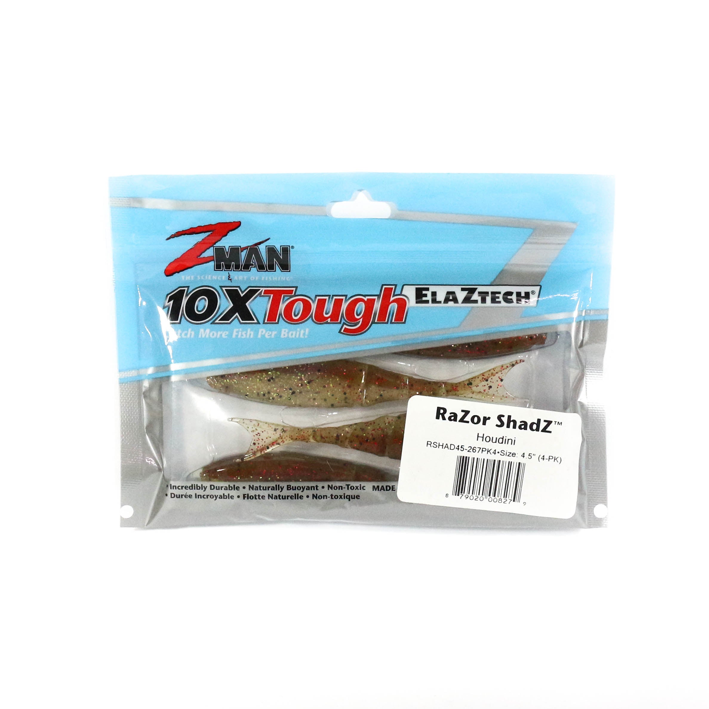 Zman Soft Lure Razor 4.5 Inch 4/Pack Houdini (8279)