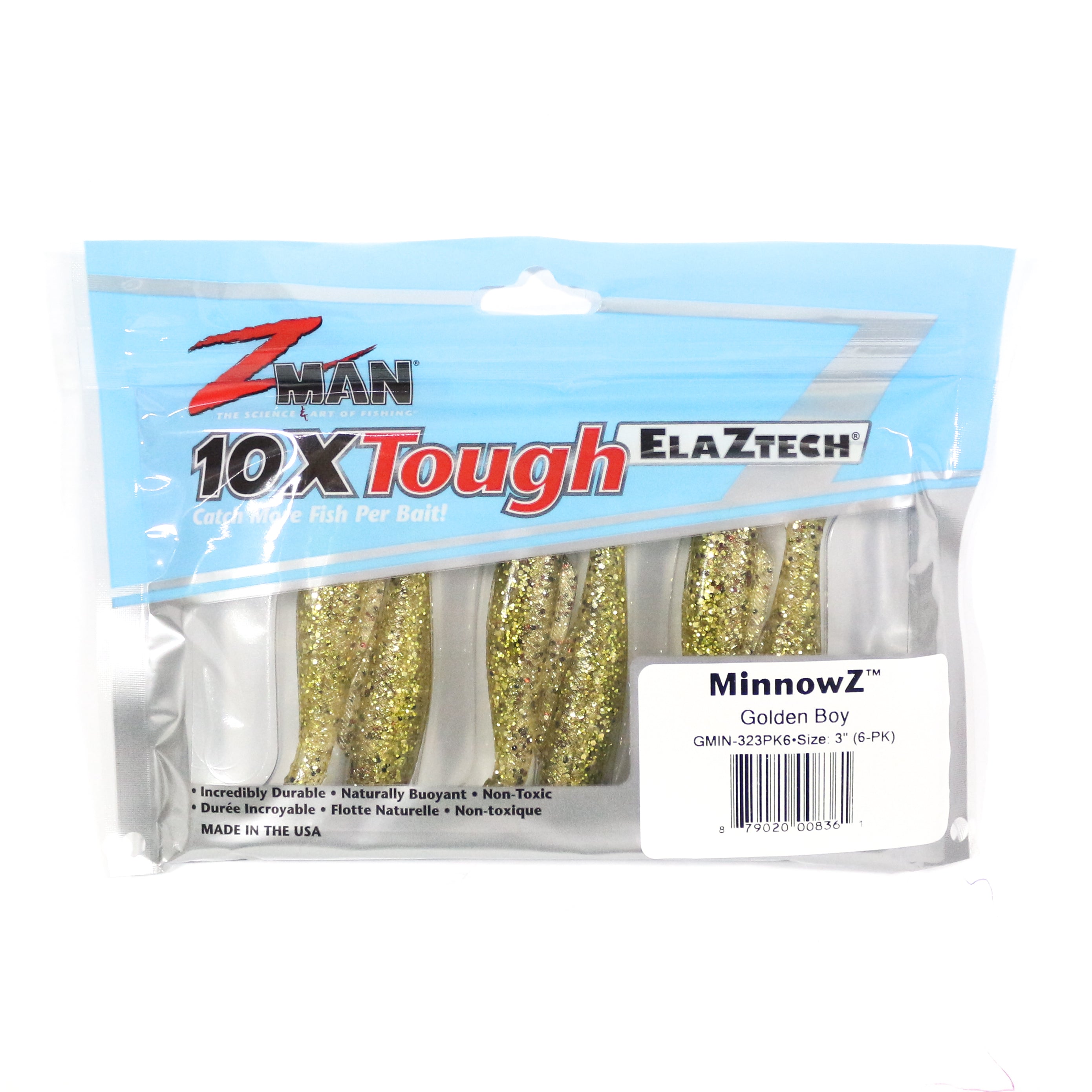 Zman Soft Lure MinnowZ 3 Inch 6/Pack Golden Boy (8361)