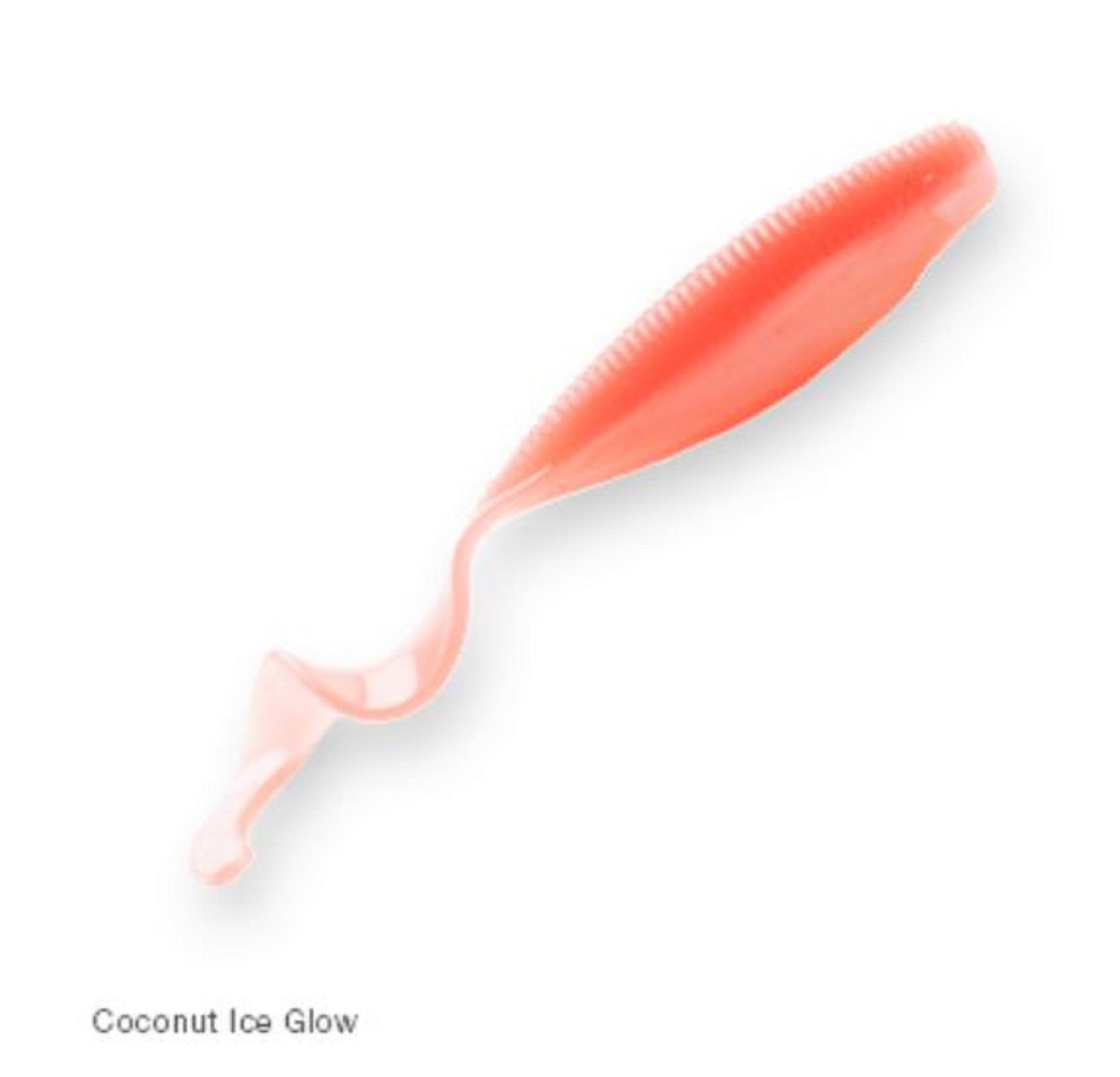 Zman Soft Lure StreakZ Curly 4 Inch 5/Pack Coconut Ice Glow (8538)