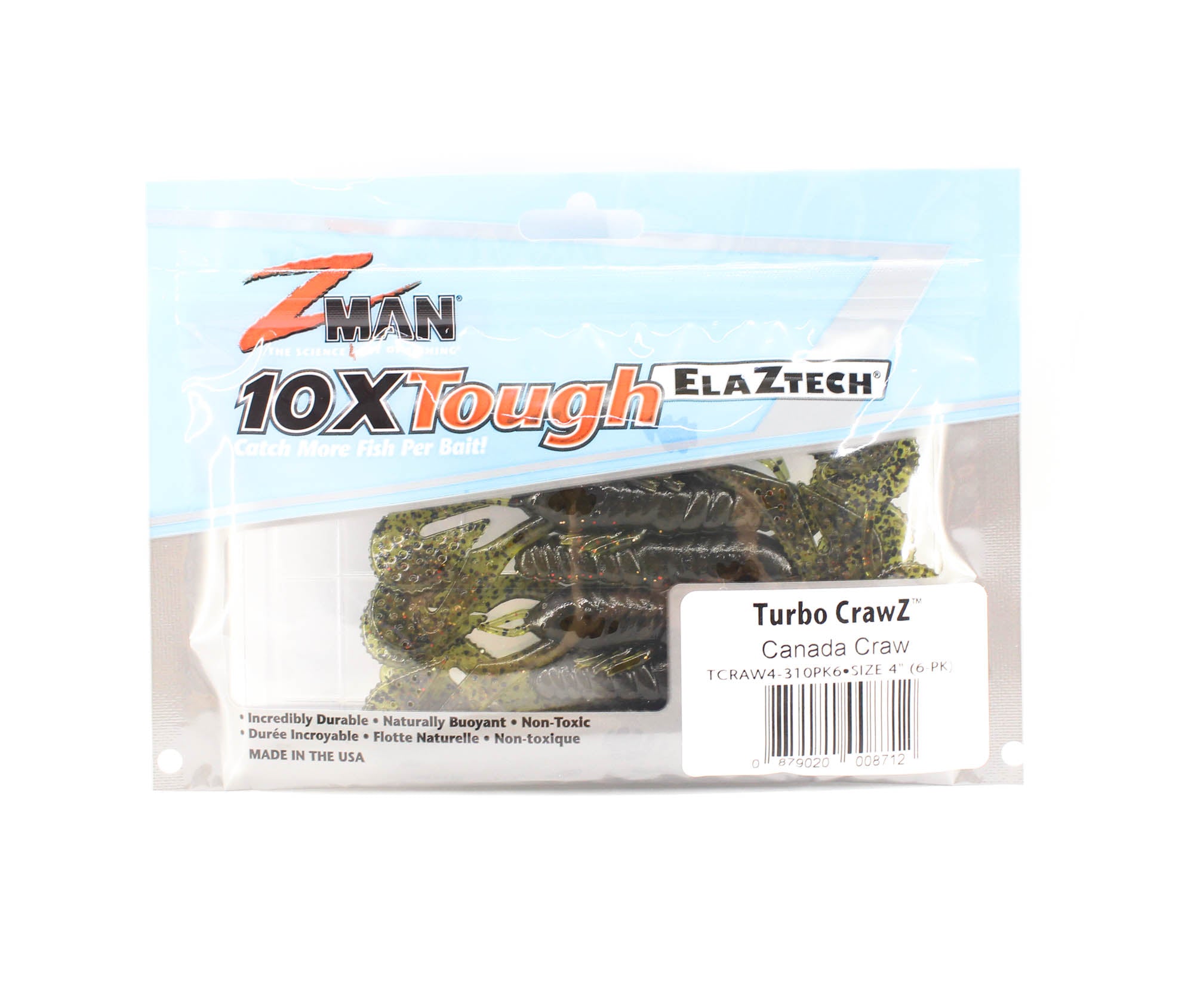 Zman Soft Lure Turbo CrawZ 4 Inch 6/Pack Canada Craw (8712)