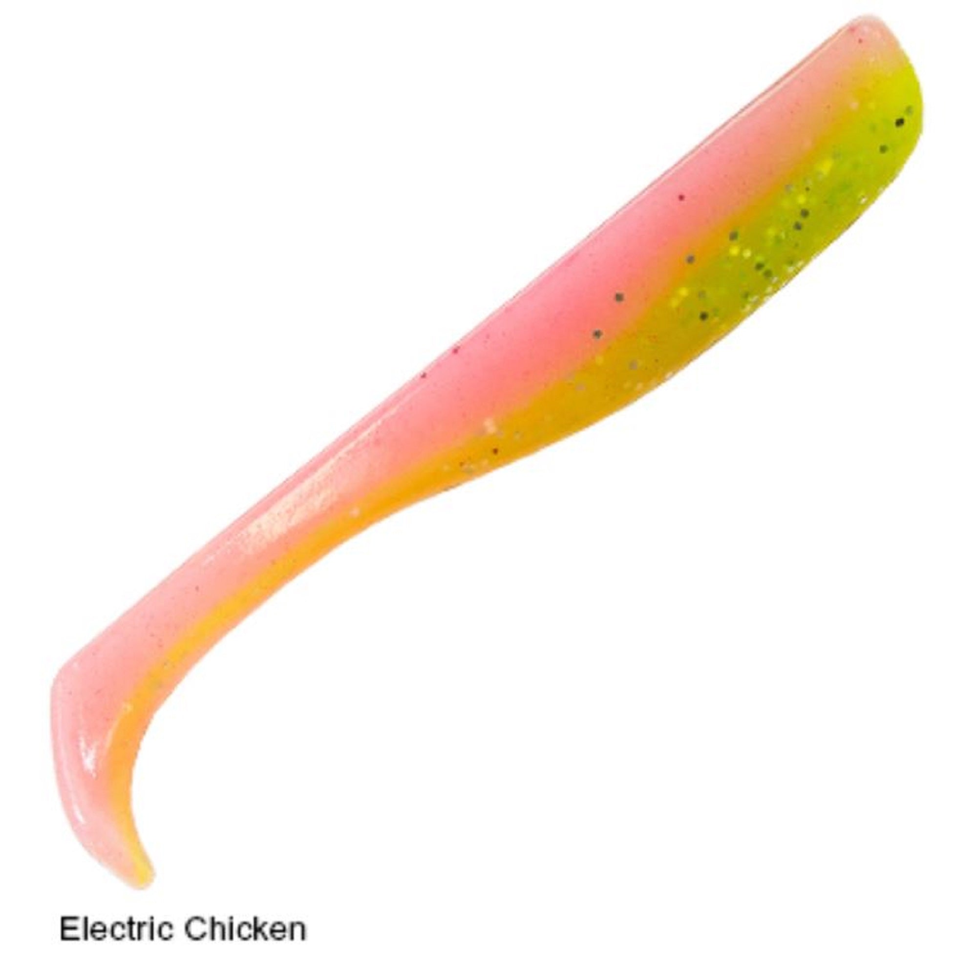 Zman Soft Lure Slim SwimZ 2.5 Inch 8/Pack Electric Chicken (9382)
