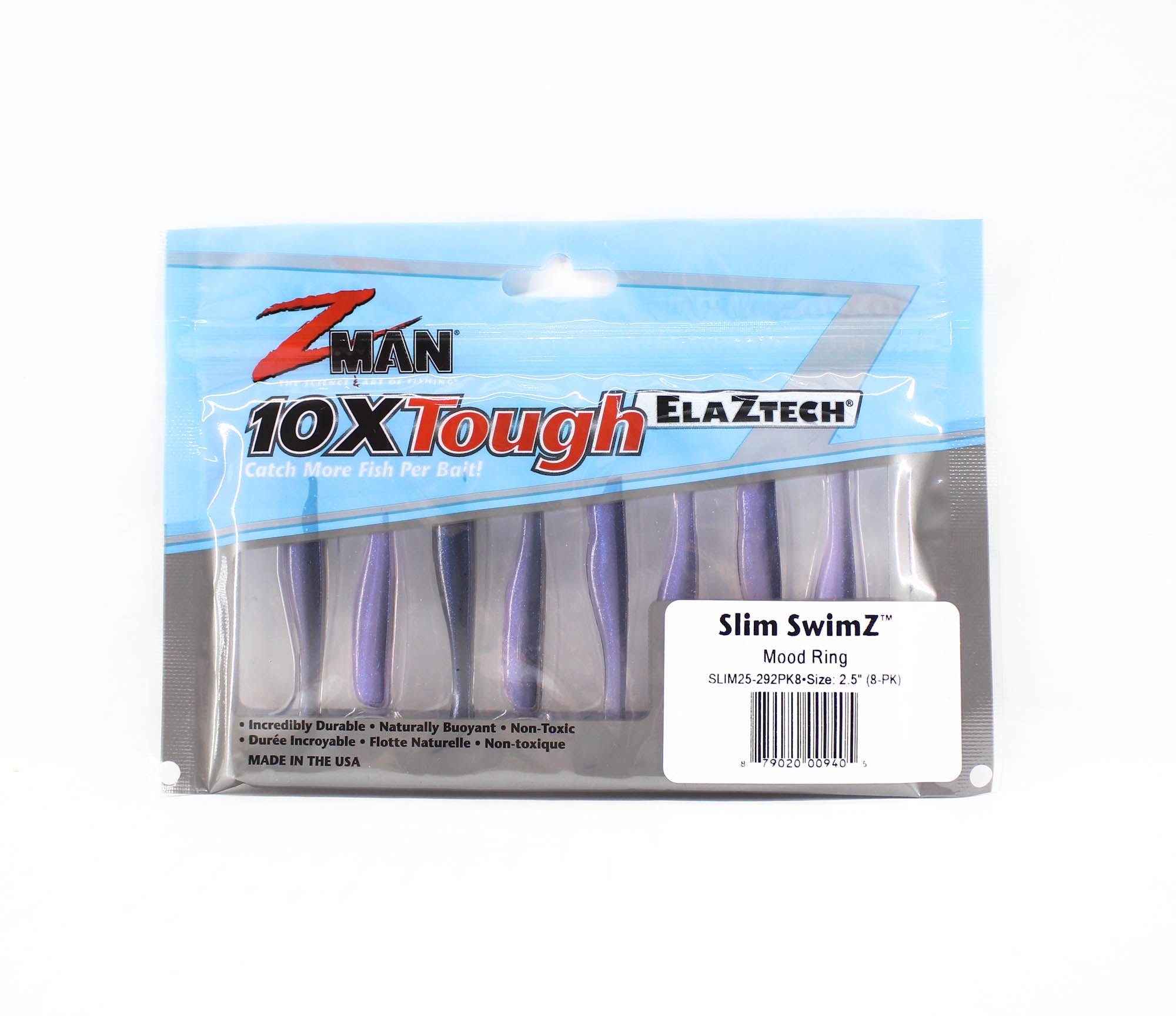 Zman Soft Lure Slim SwimZ 2.5 Inch 8/Pack Mood Ring (9405)