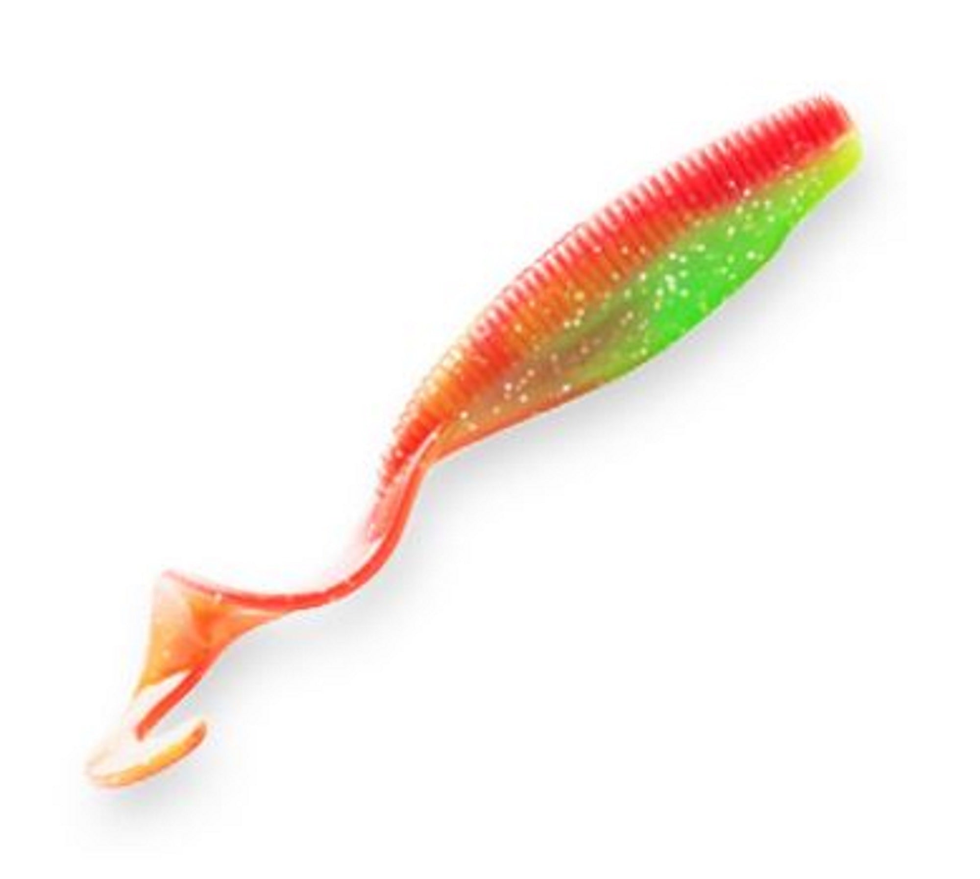 Zman Soft Lure StreakZ Curly 5 Inch 4/Pack Nuked Chicken Glow (9597)