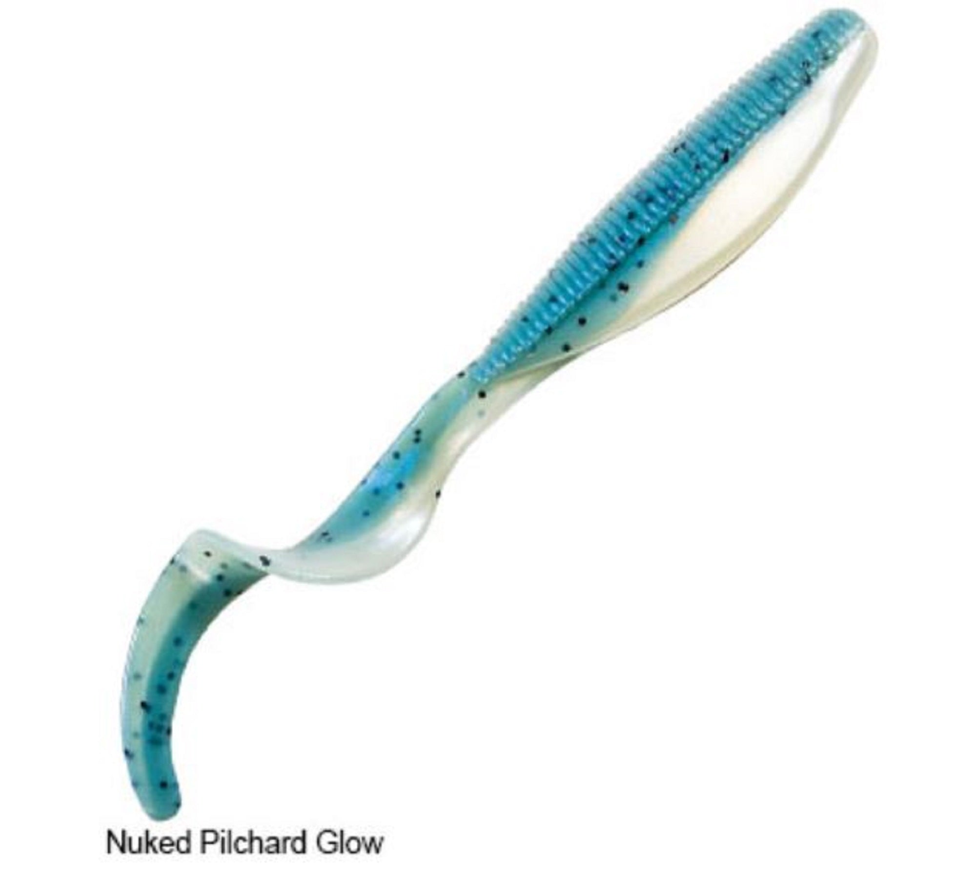 Zman Soft Lure StreakZ Curly TailZ 5 Inch 4/Pack Nuked Pilchard Glow (9603)