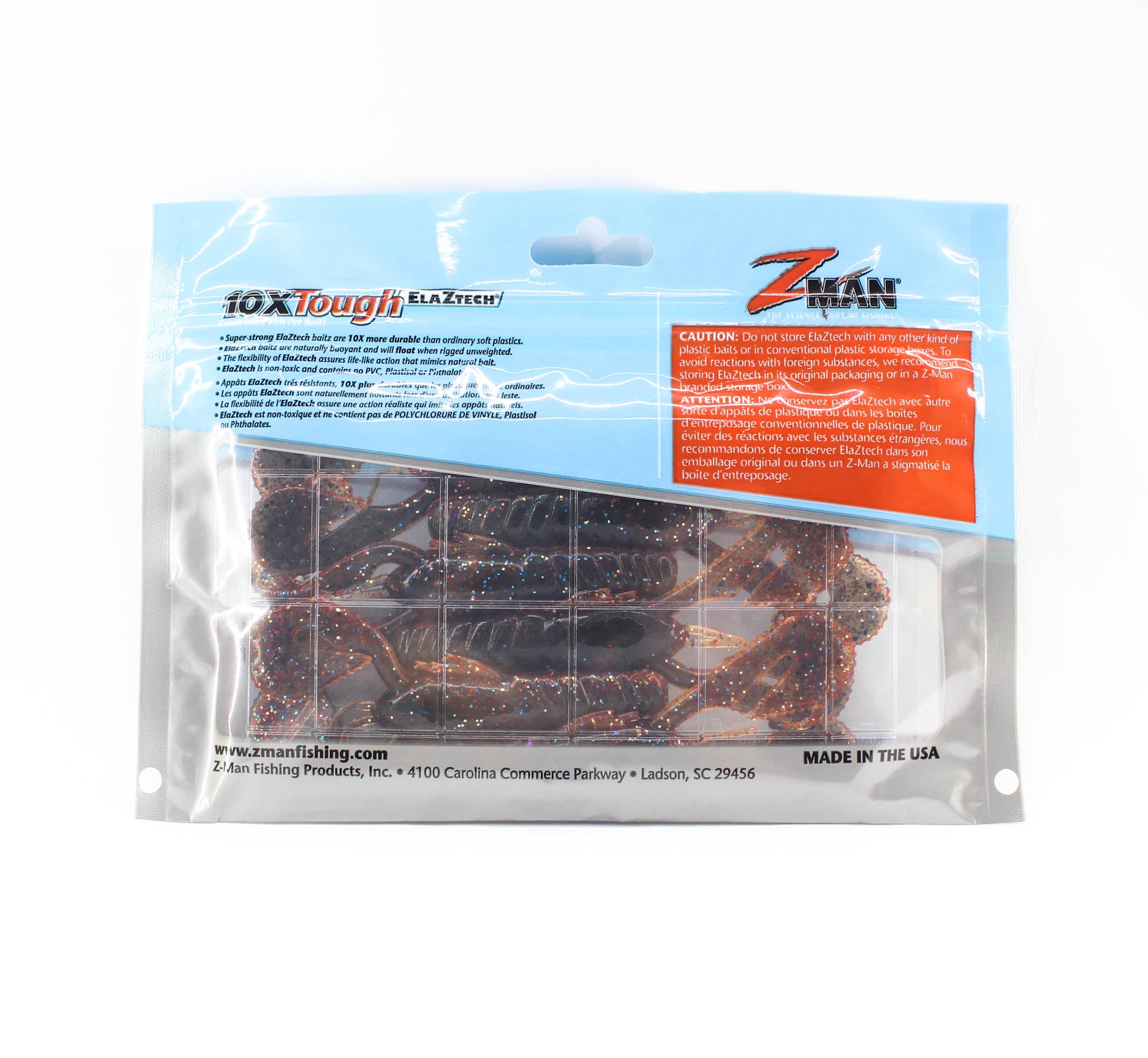 Zman Soft Lure Turbo CrawZ 4 Inch 6/Pack Molting Craw (9887)